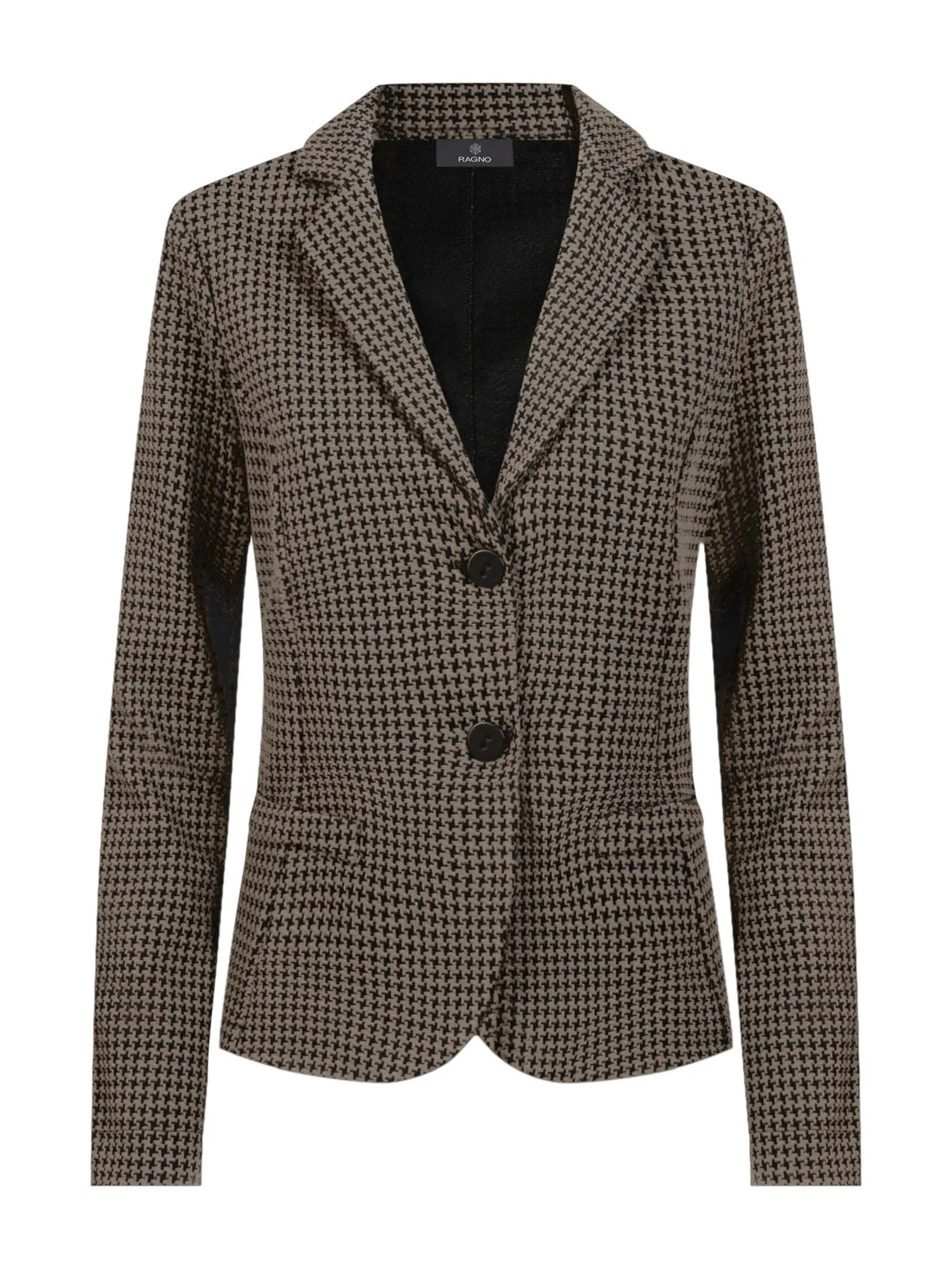 Eco Jacquard two-button blazer - FANT.PINE BARK