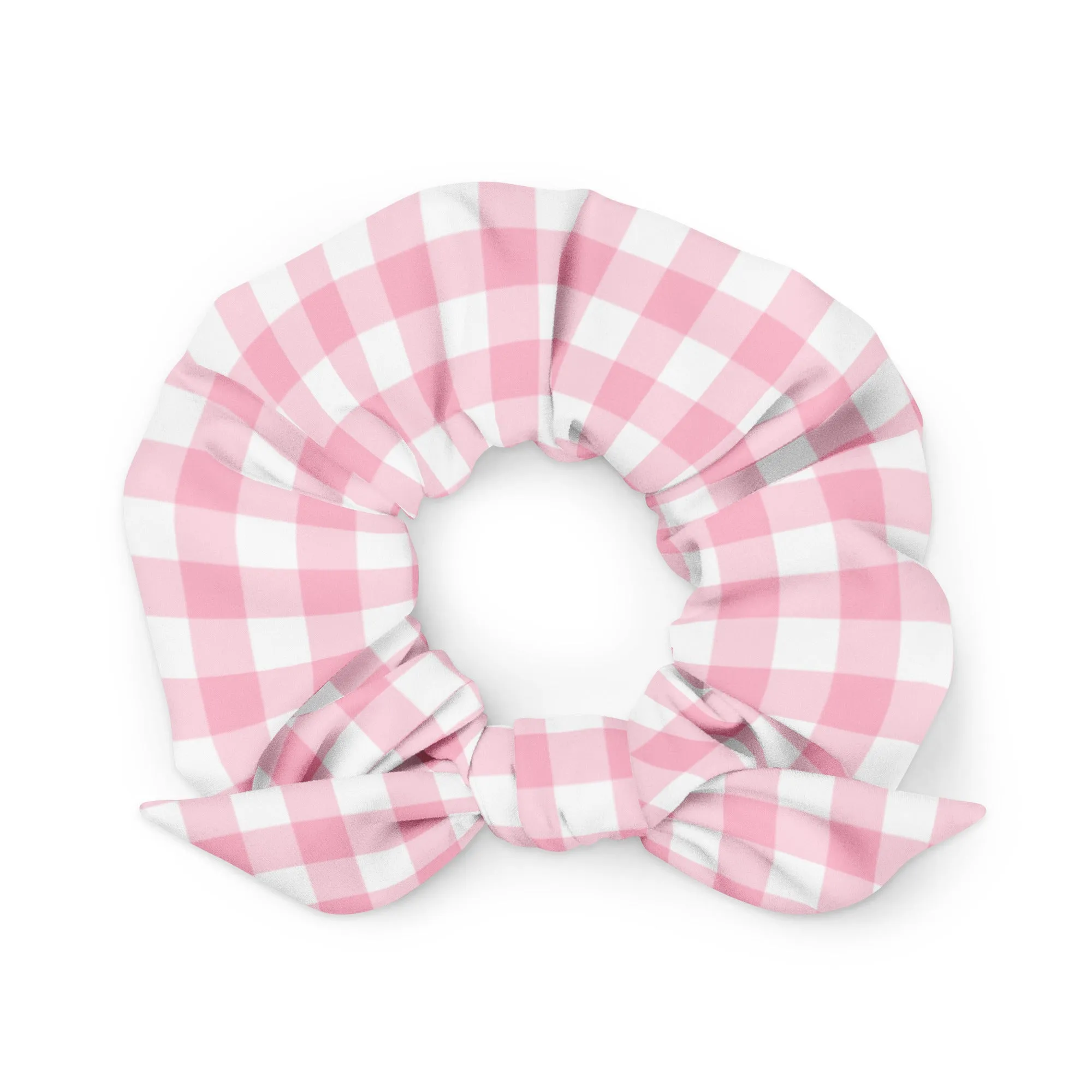 Eco Scrunchie Pink Gingham