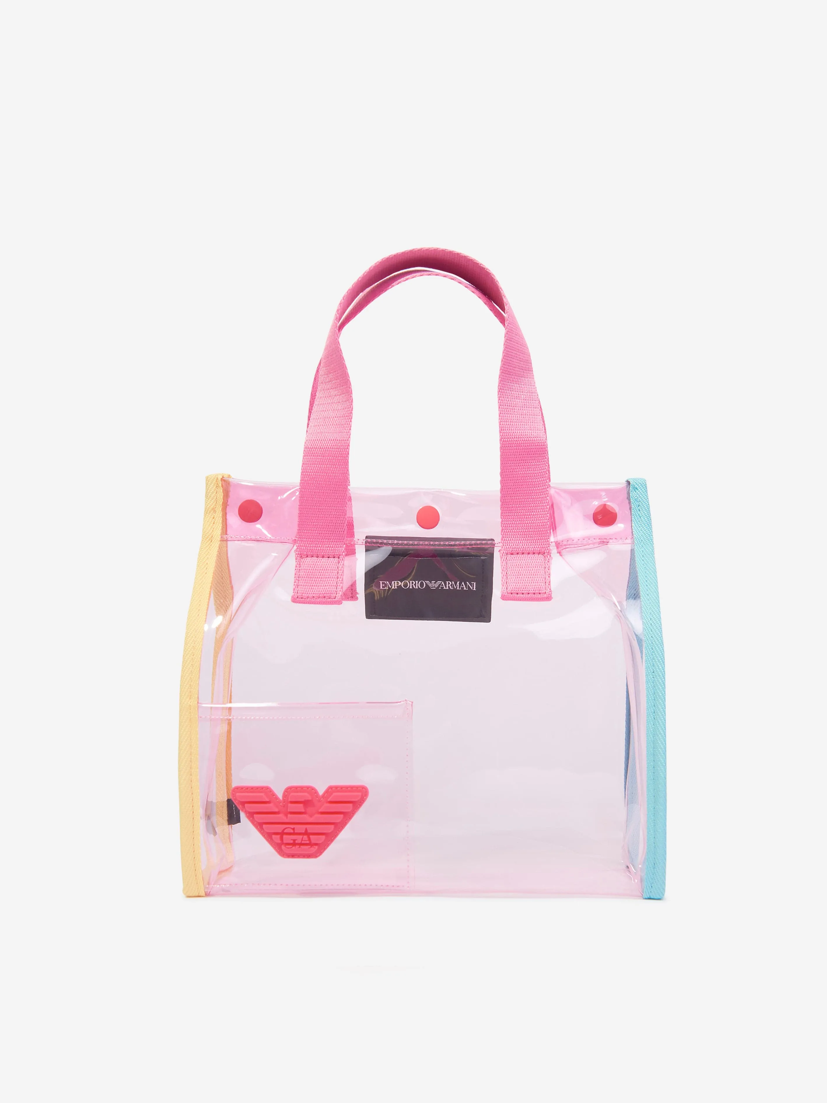 Emporio Armani Girls PVC Tote Bag in Multicolour