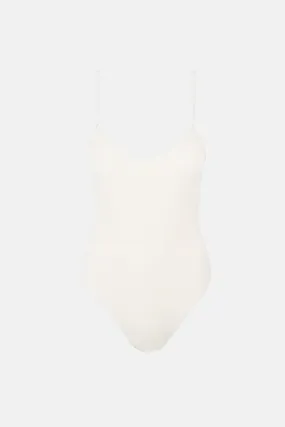 Essential Rib Minimal One Piece Creme