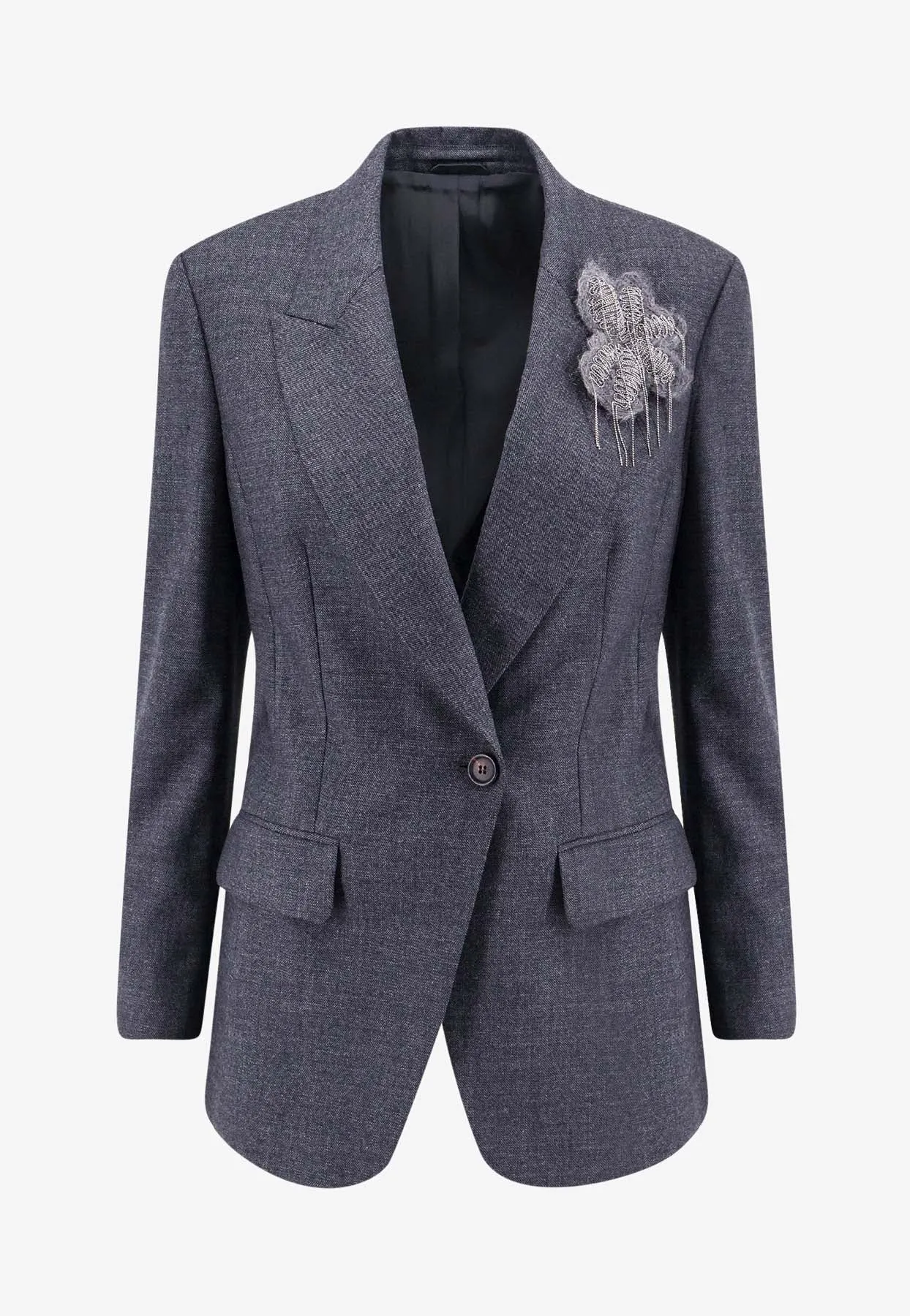 Flower Crest Wool Blazer