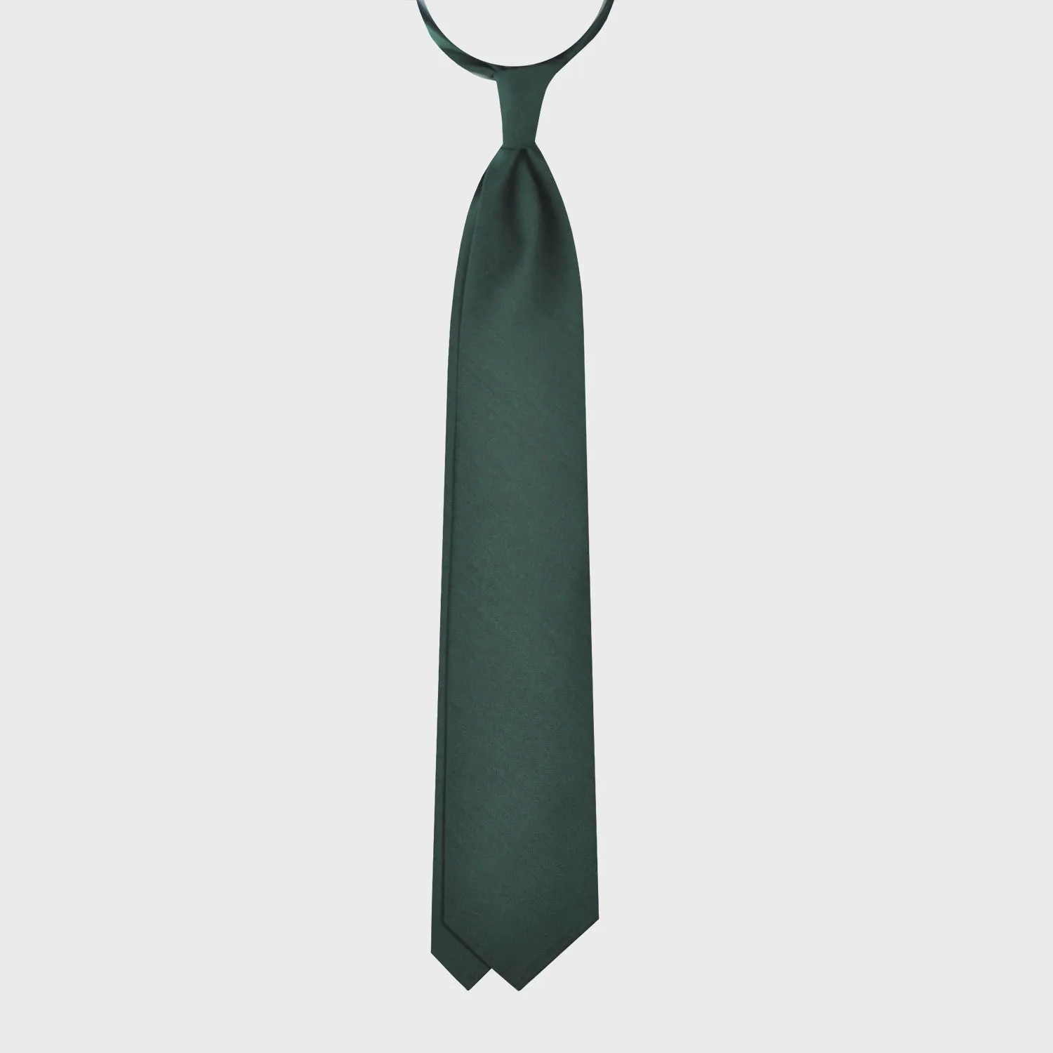 F.Marino Solaro 3-Fold Tie in Holland&Sherry Wool - Bottle Green