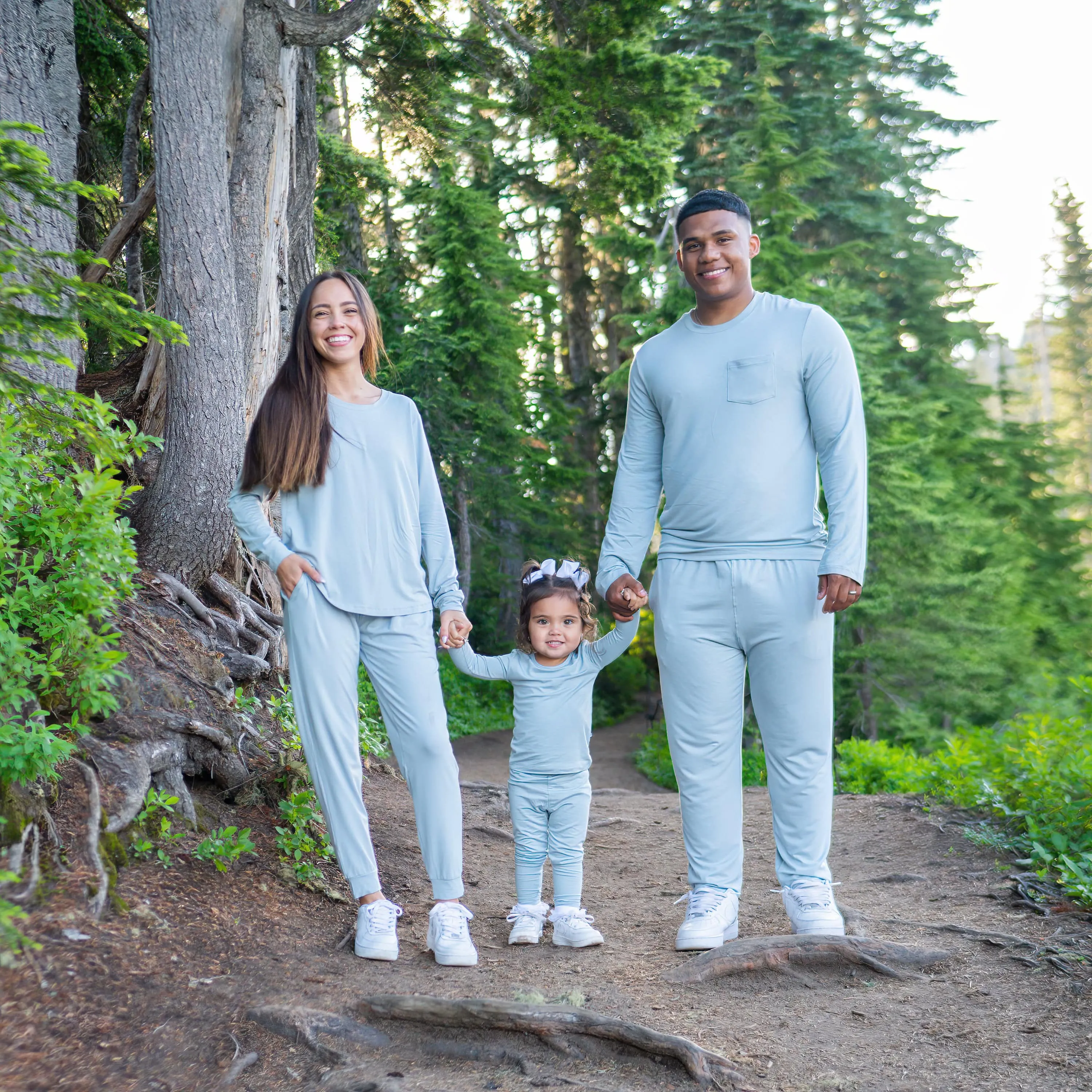 Fog-Colored Long Sleeve Pajamas