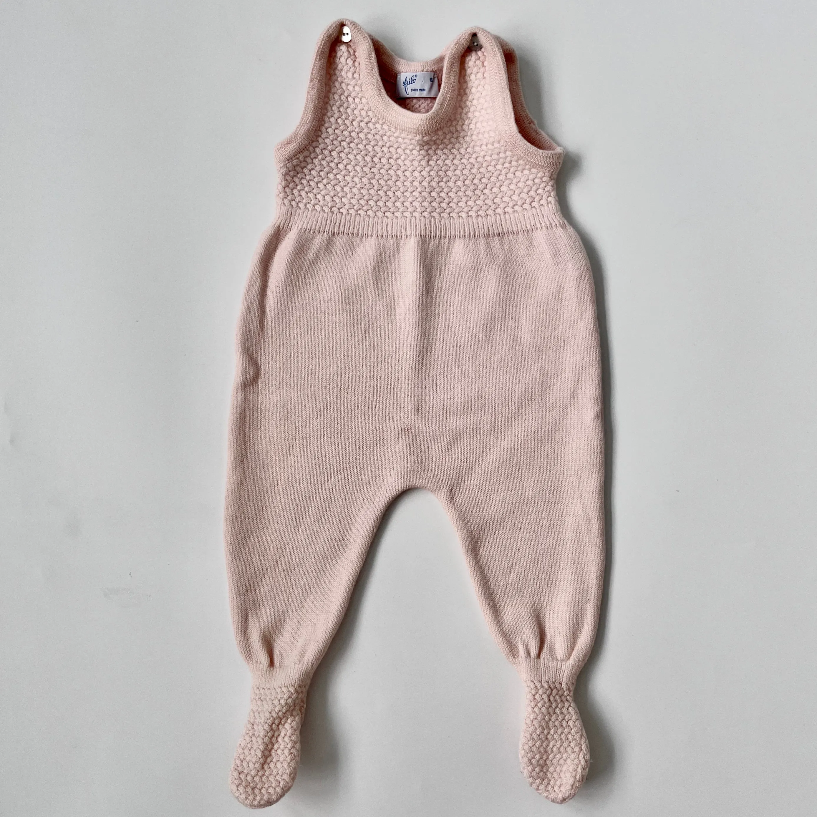 Frilo Pink Wool Romper for 0-3 Month Olds