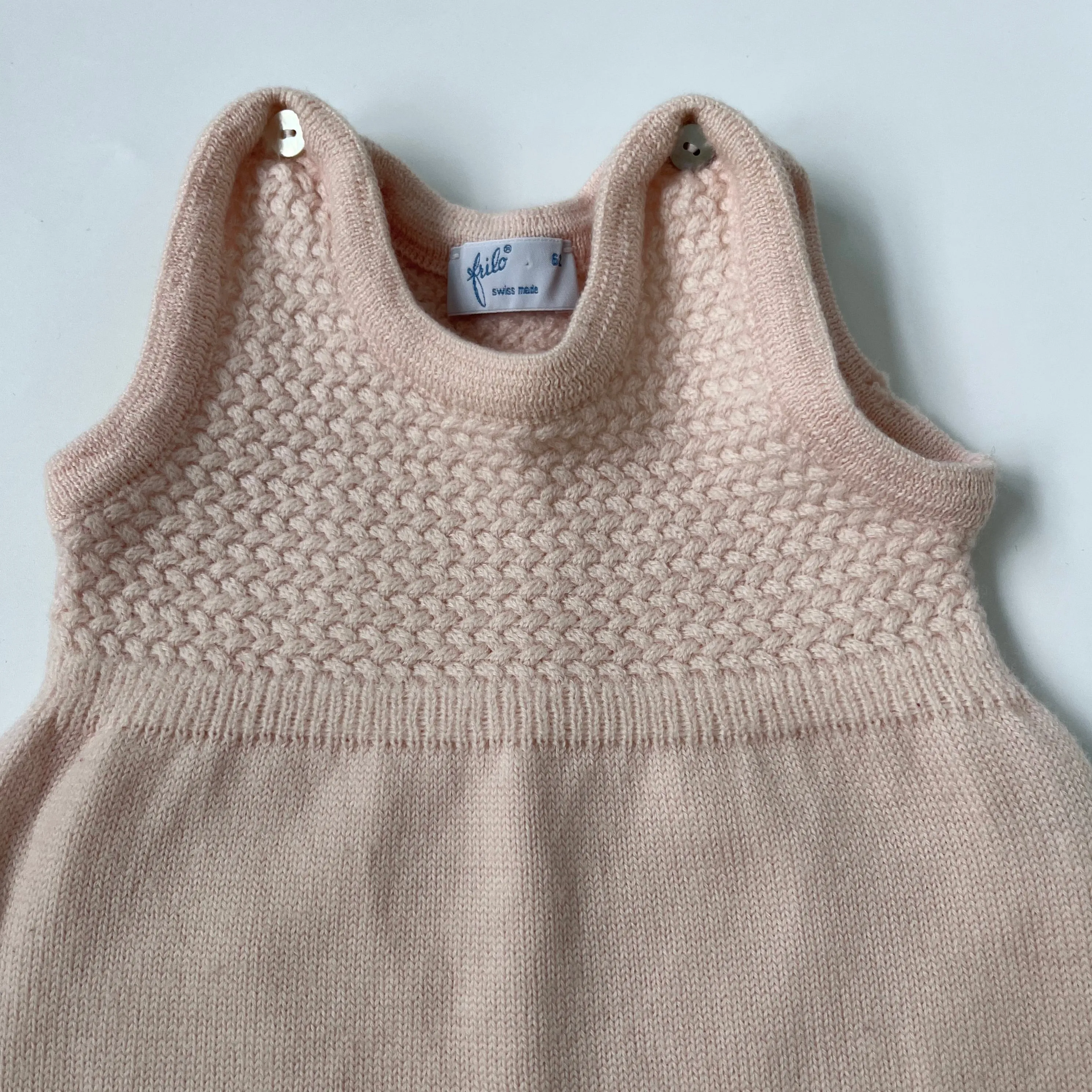 Frilo Pink Wool Romper for 0-3 Month Olds