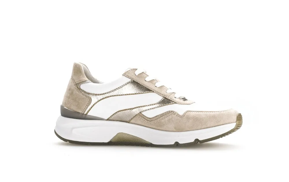 GABOR Cream White Rolling Soft Trainer 89655 - Optimal for Google Search.