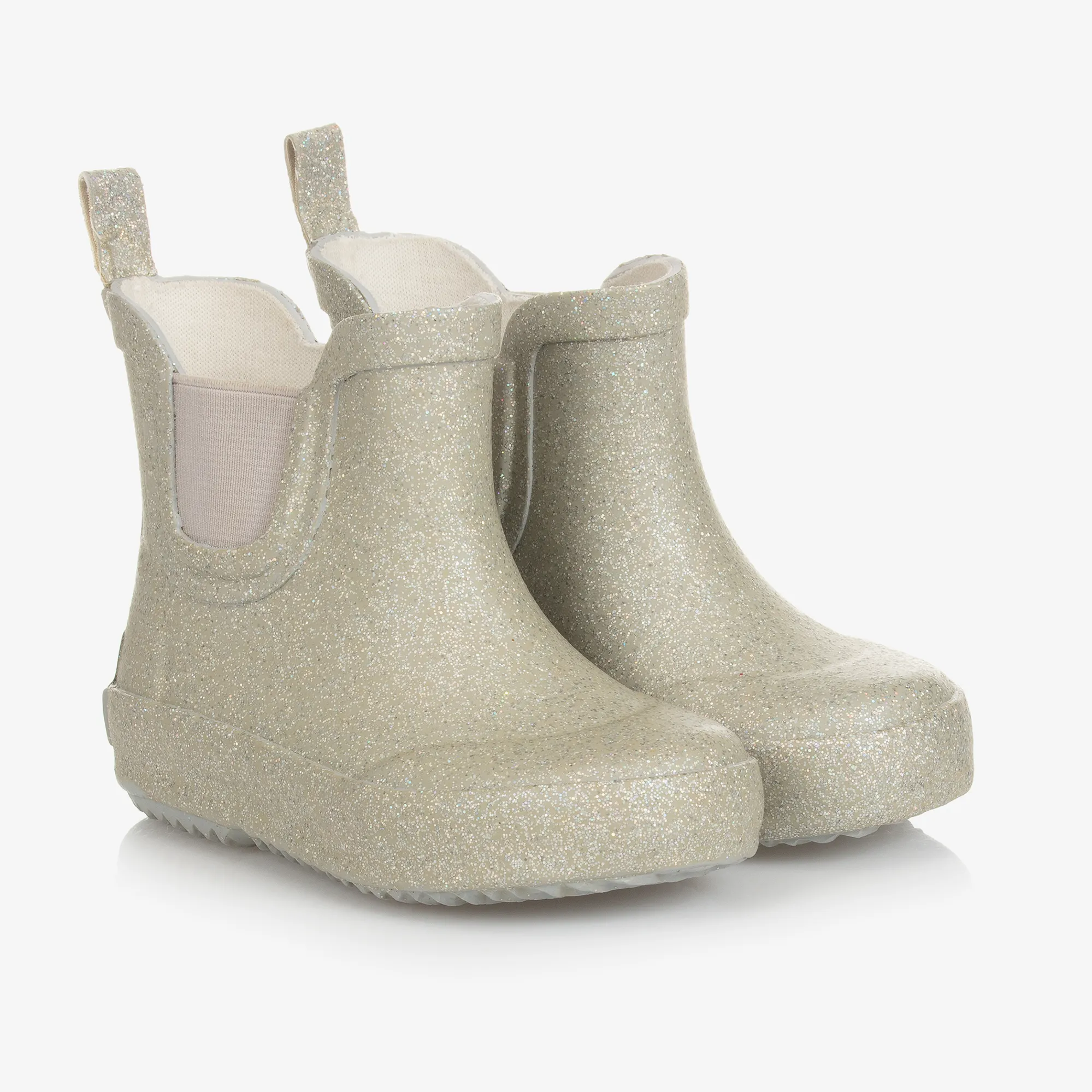 Girls Gold Glitter Rain Boots