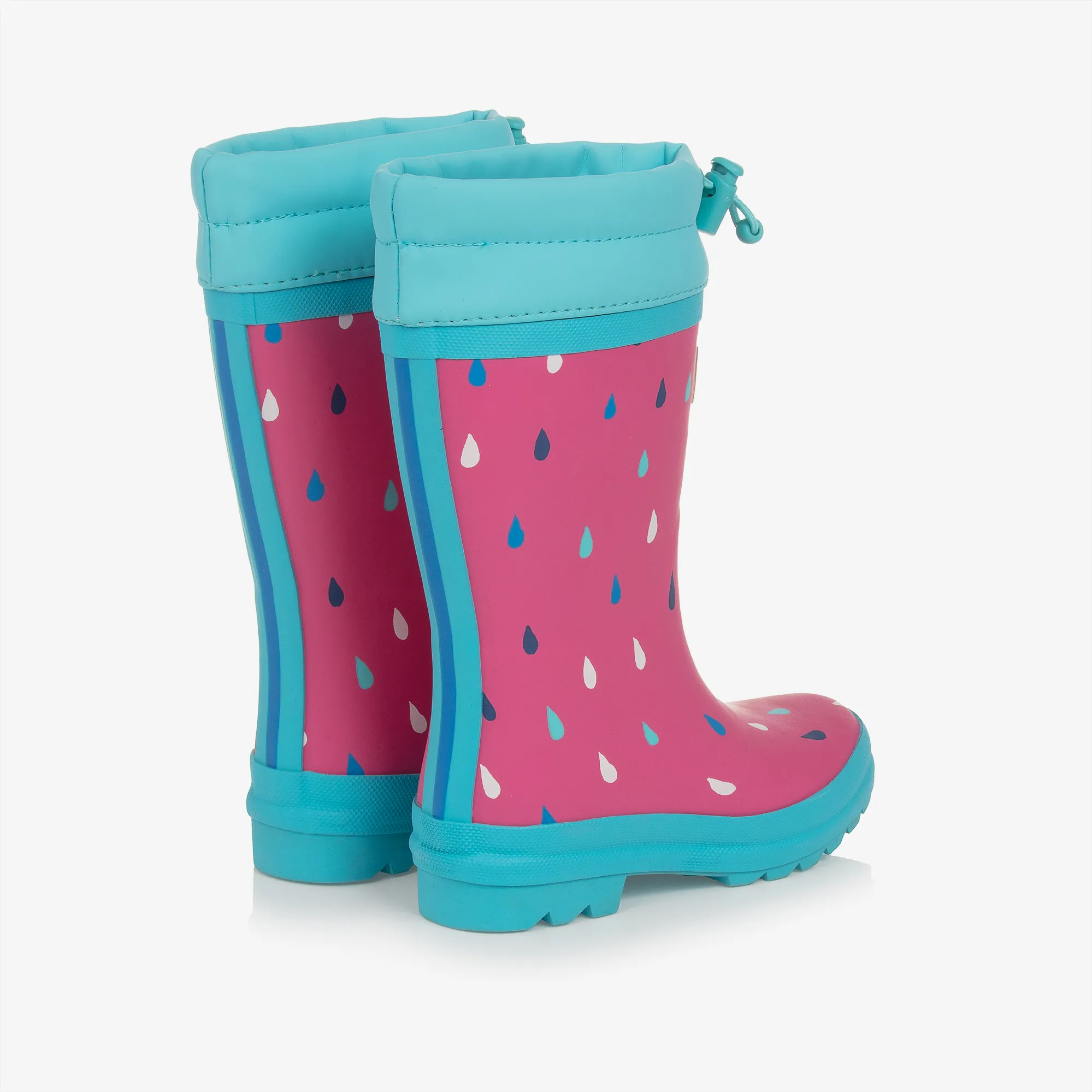 Girls Pink Tiny Drops Rain Boots