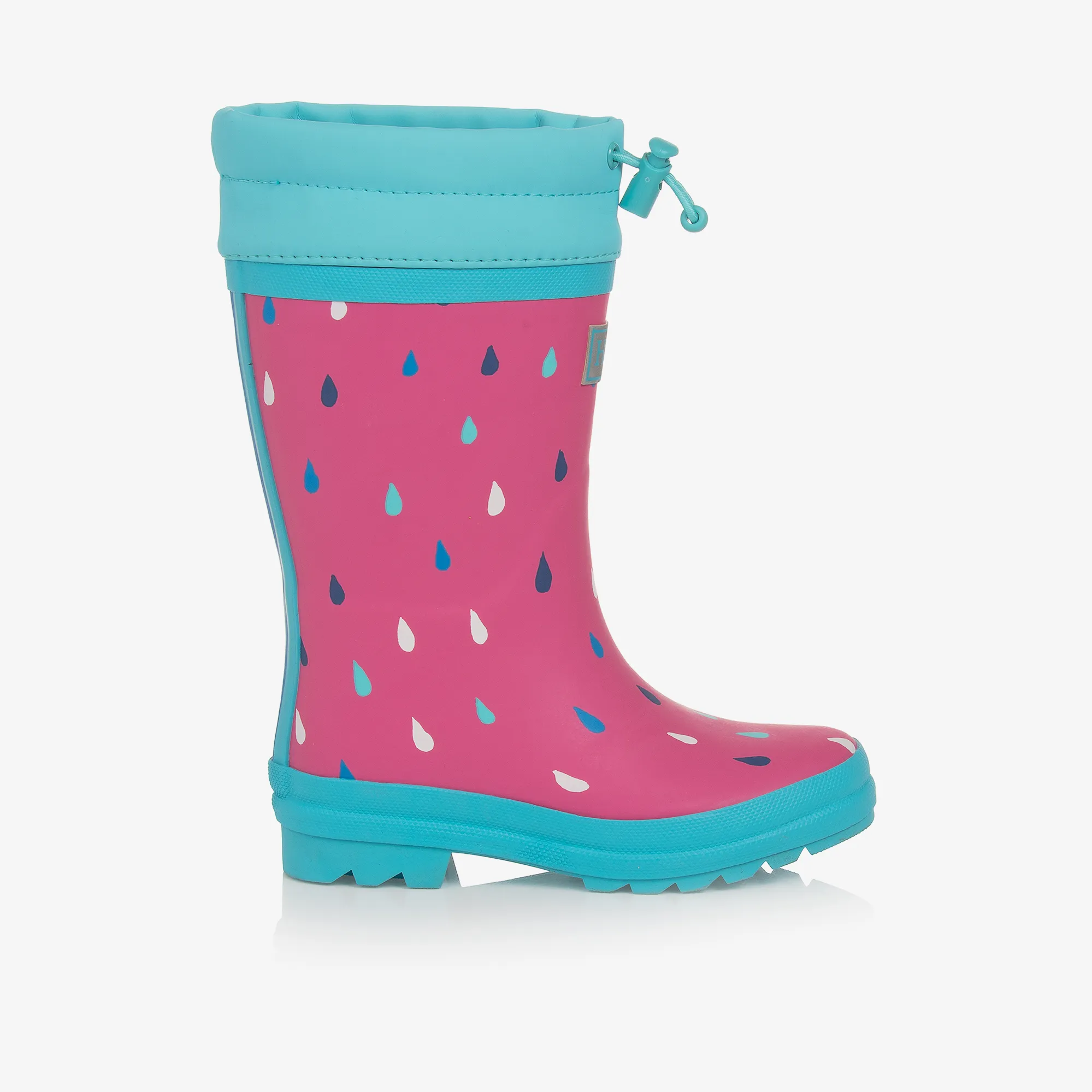 Girls Pink Tiny Drops Rain Boots