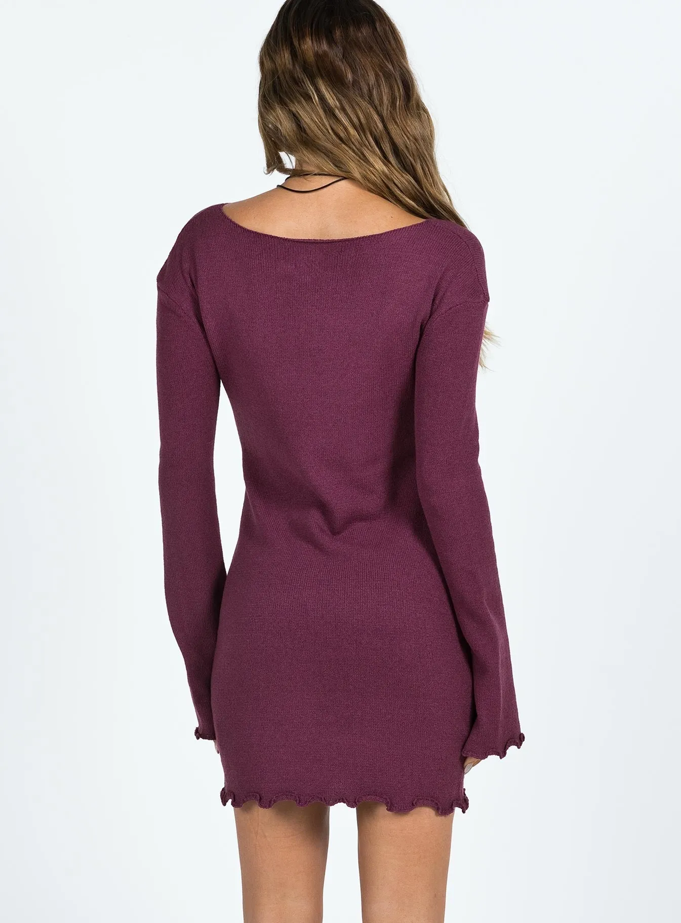 Granger Mini Knit Dress Mauve