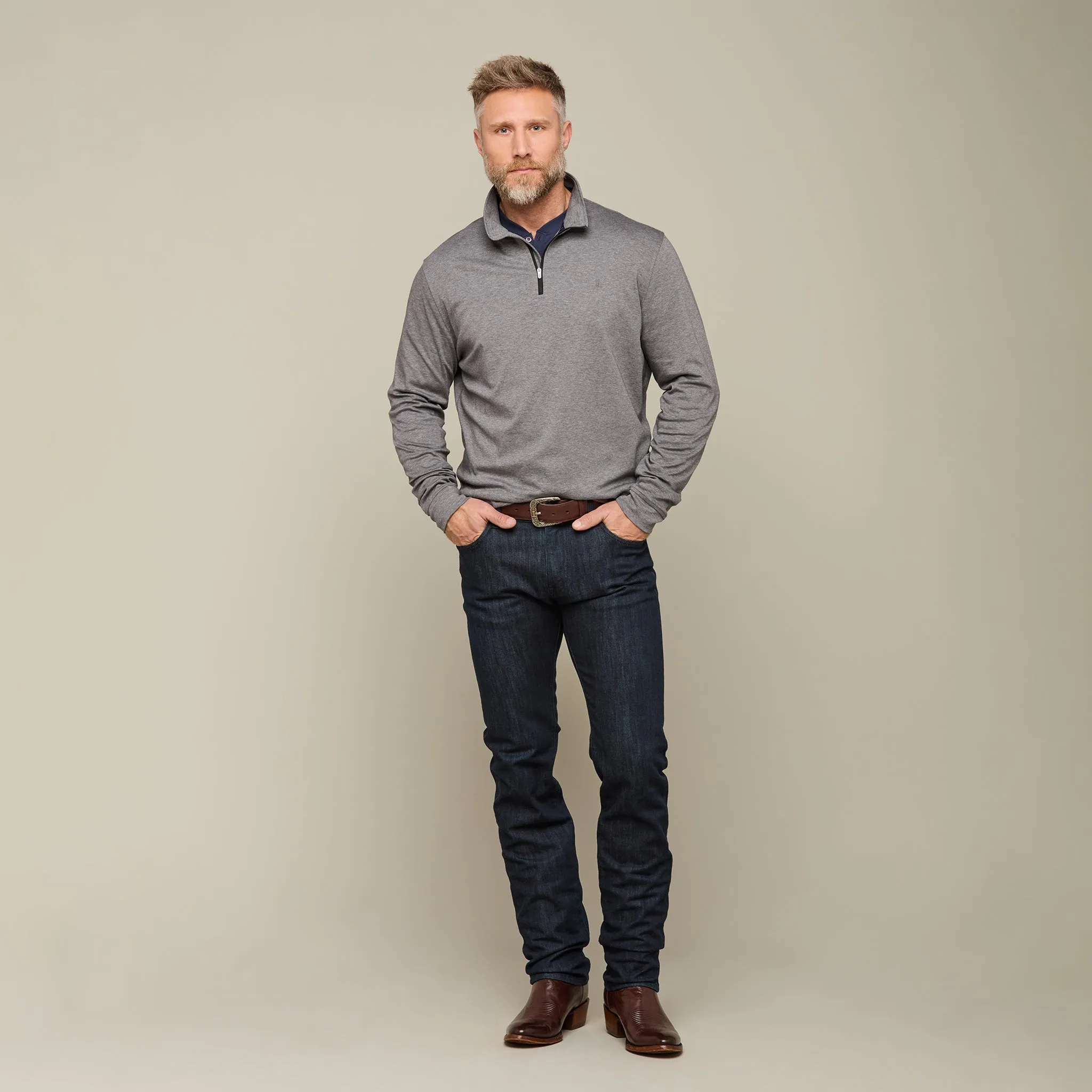 Grey Lightweight Quarter Zip