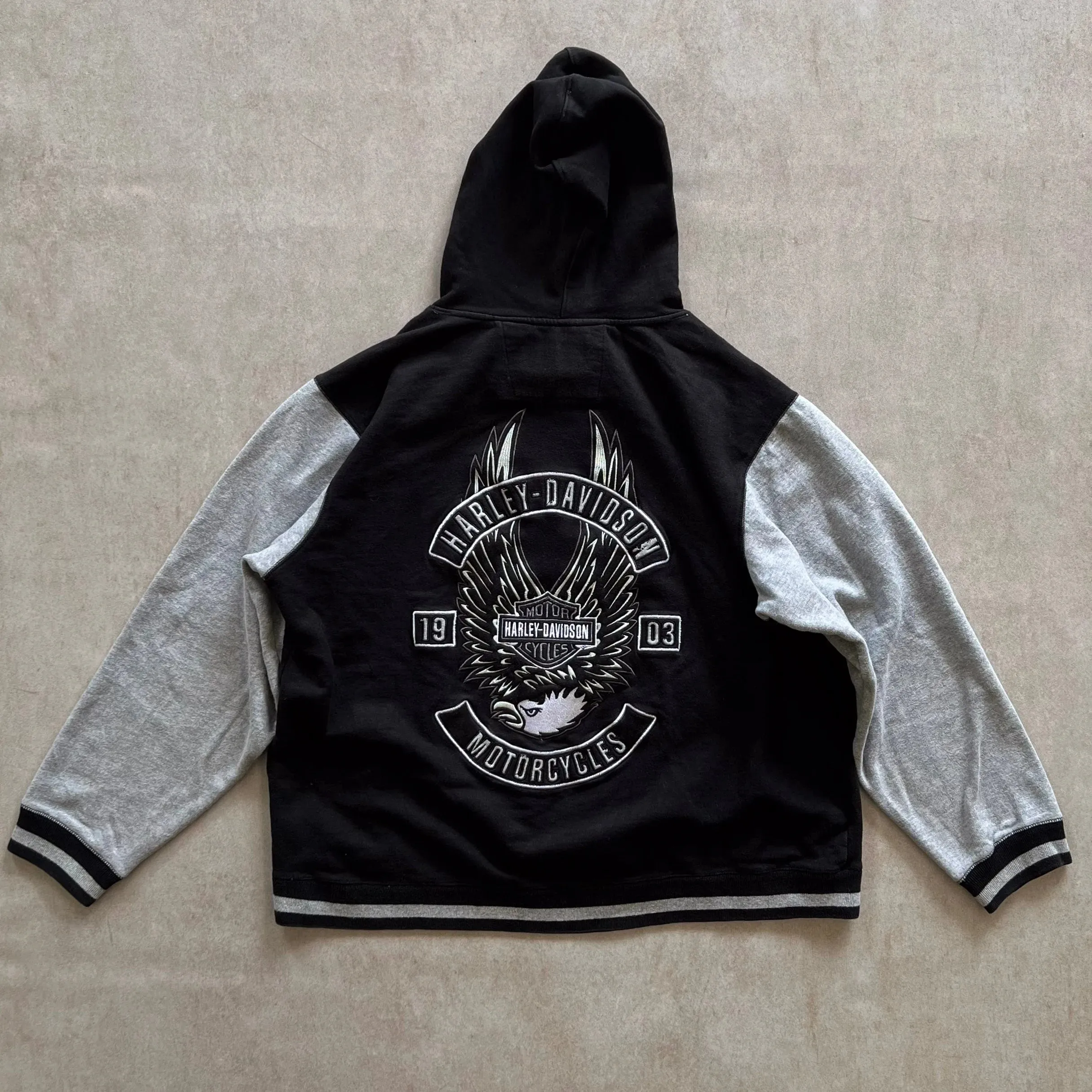 Harley Davidson Black/Grey Hoodie - XL