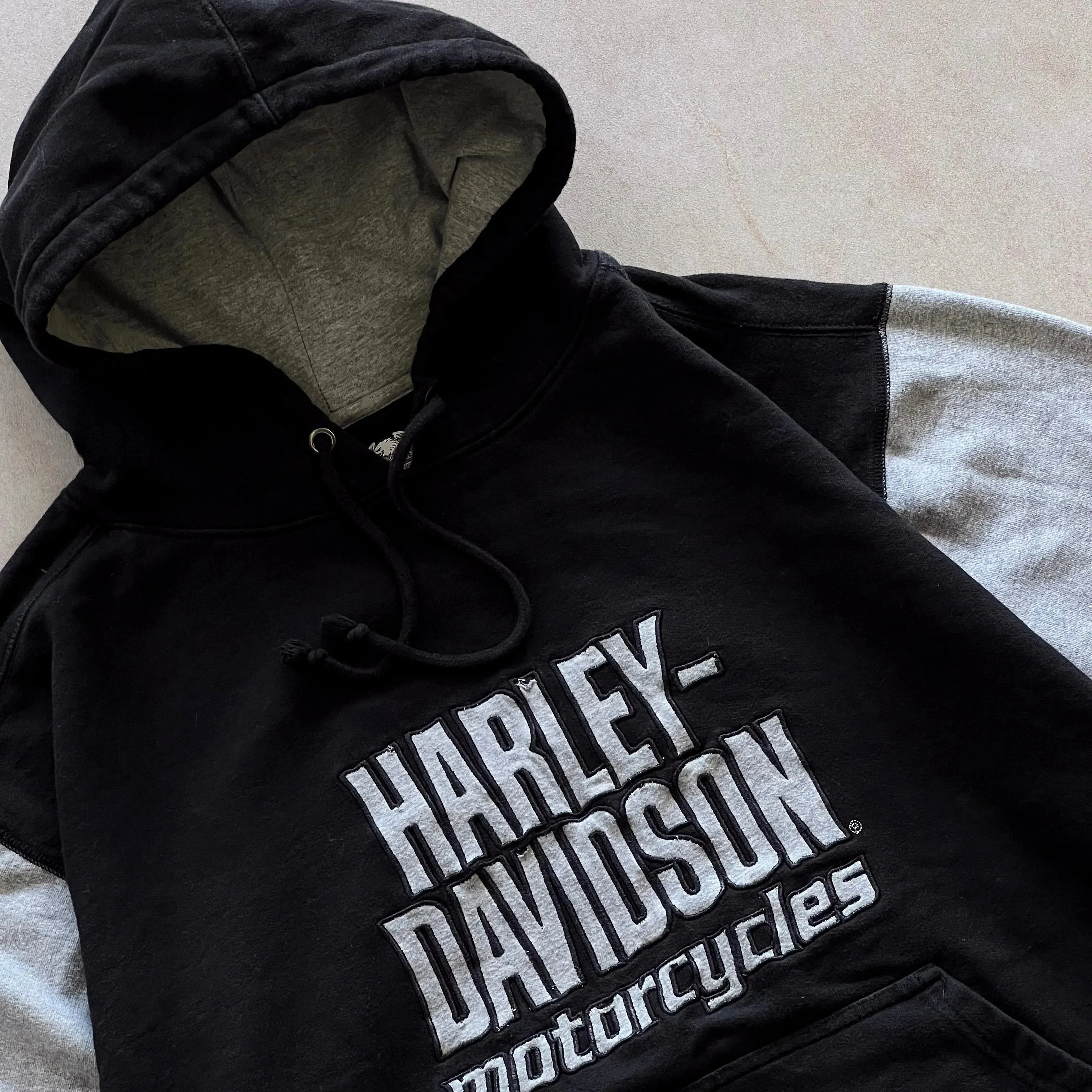 Harley Davidson Black/Grey Hoodie - XL