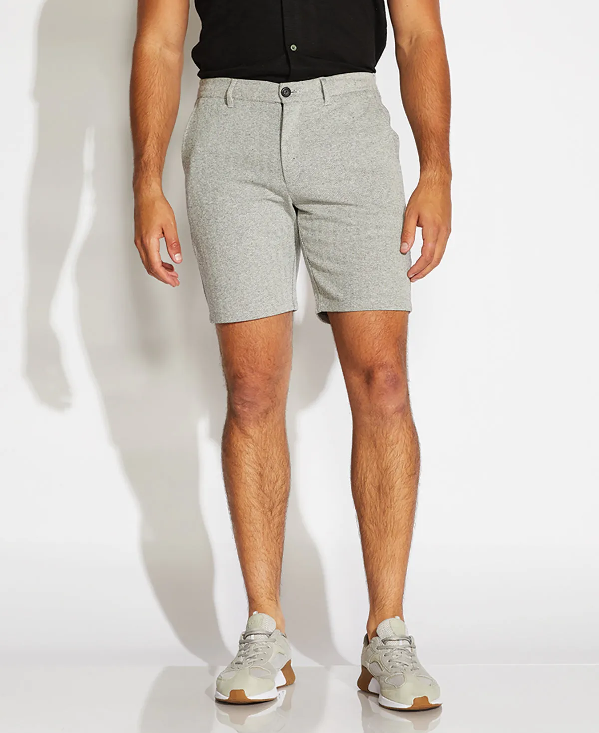 Herringbone Knit Shorts (Black)