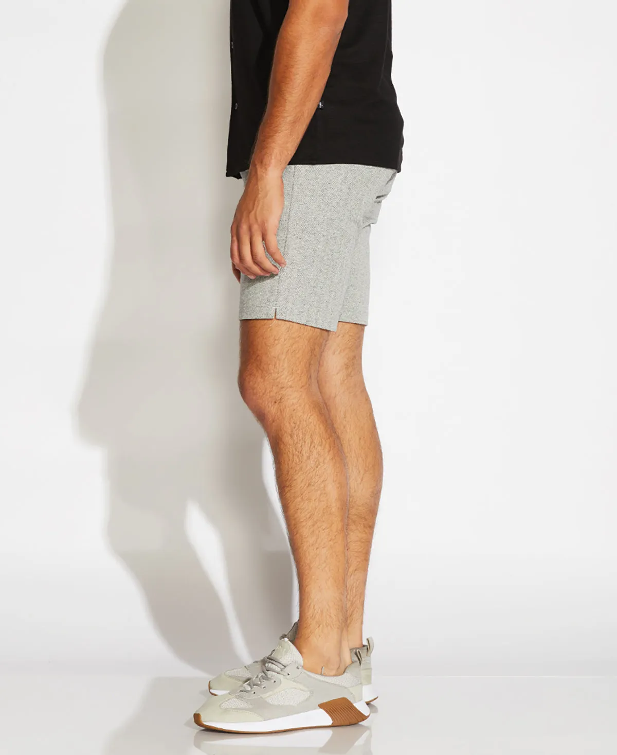 Herringbone Knit Shorts (Black)