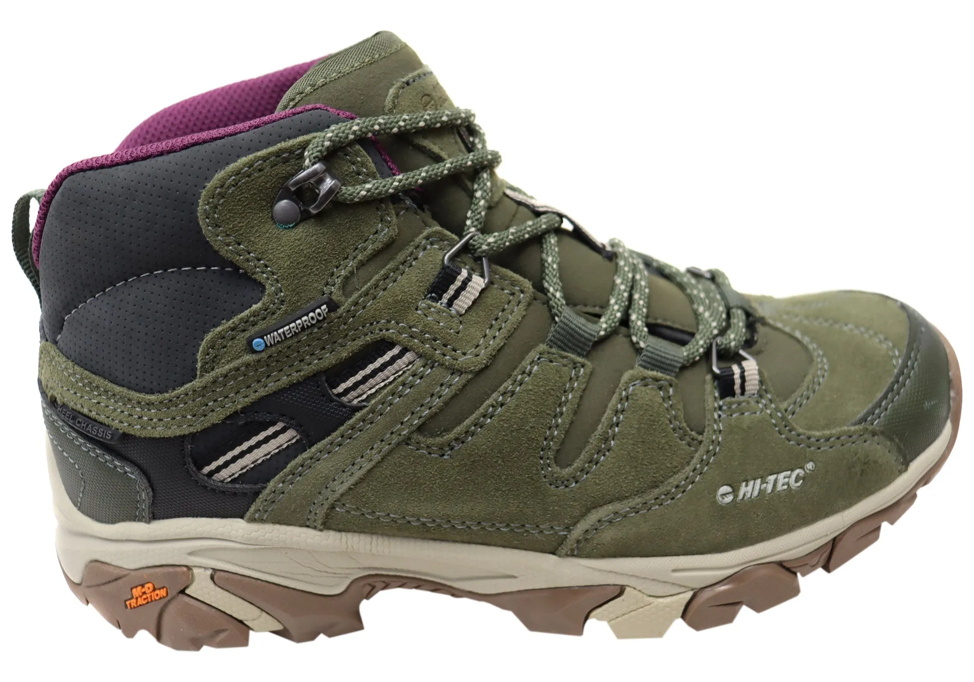 Hi Tec Womens Comfortable Ravus Adventure Mid Waterproof Hiking Boots