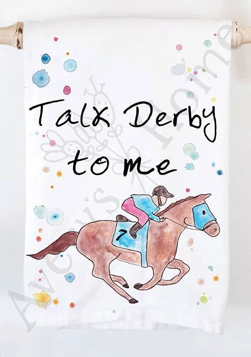 Horse themed Derby kitchen towel