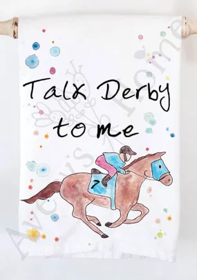 Horse themed Derby kitchen towel