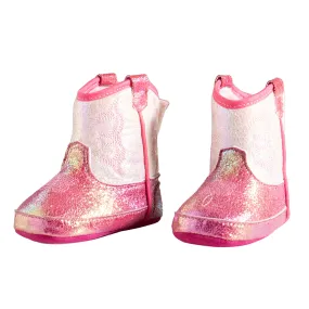 Infant Pink Baby Bucker Boots - Twister Brand