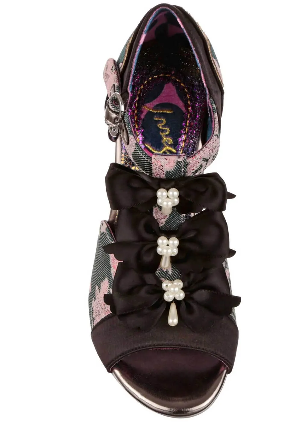 Irregular Choice black bow pumps - Very Versailles design.