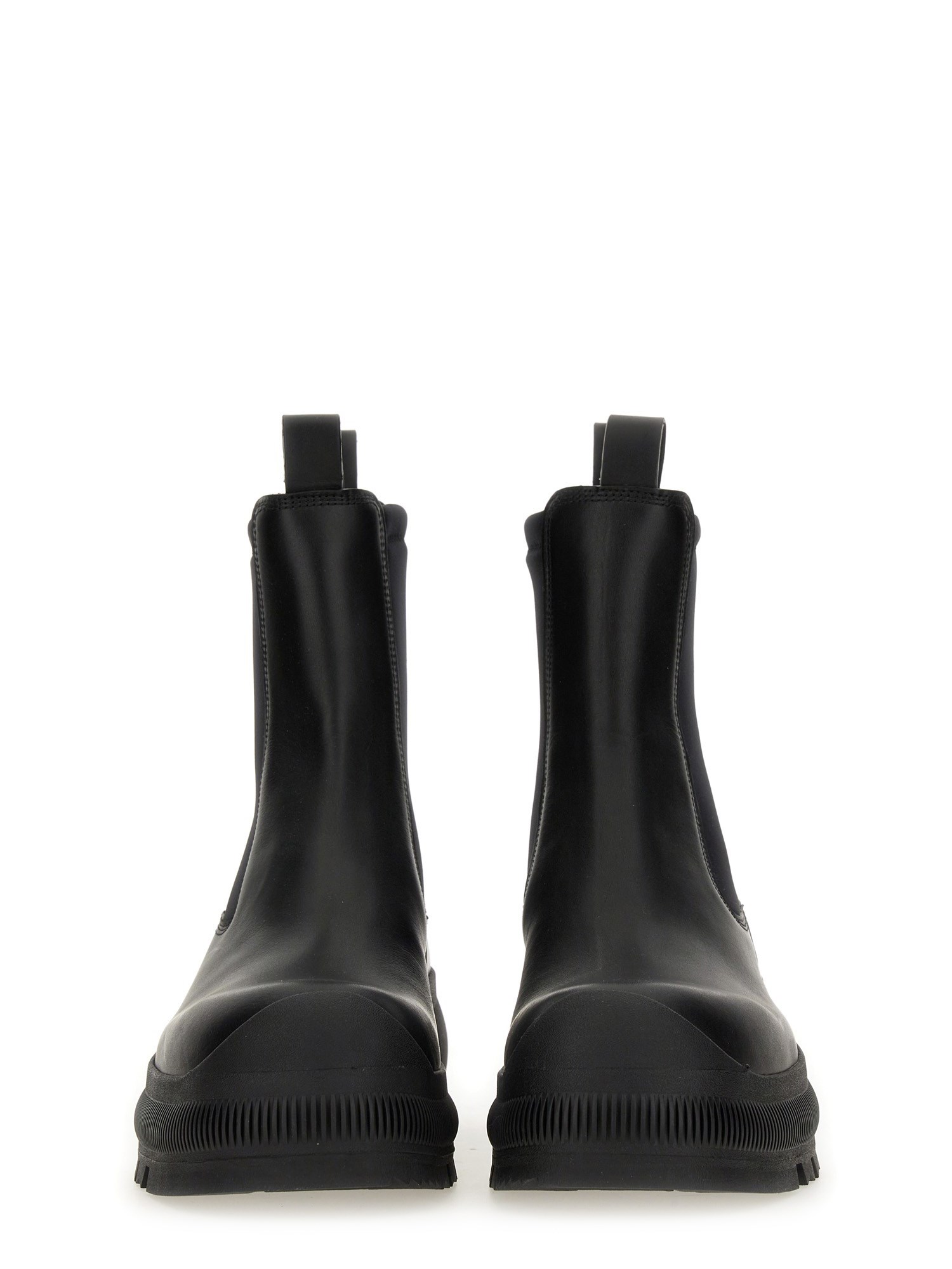 jil sander chelsea boot, leather material, shop now