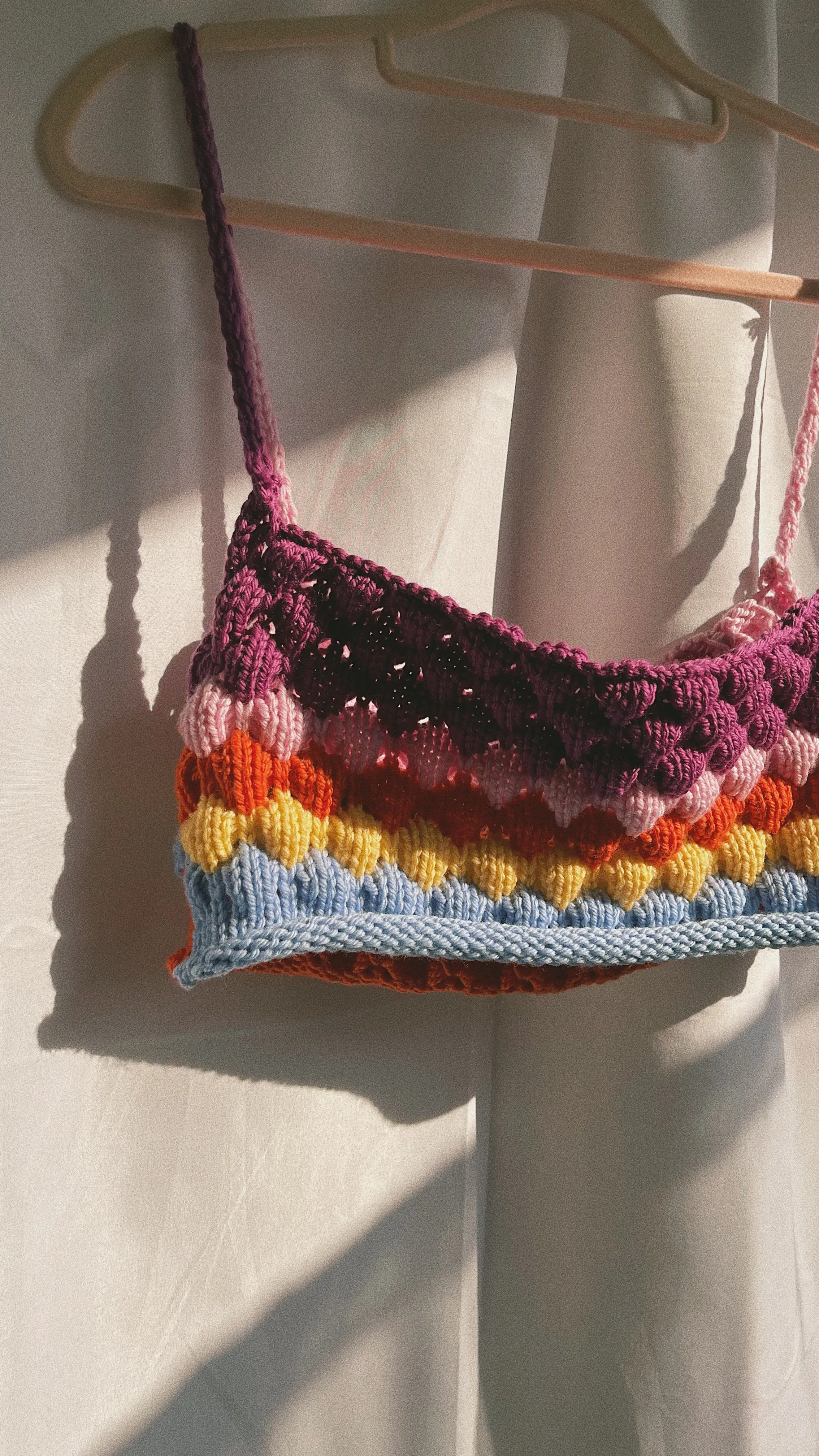 Josephine Bee Bubble Rainbow Knit Bralette - In Stock, Fast Shipping