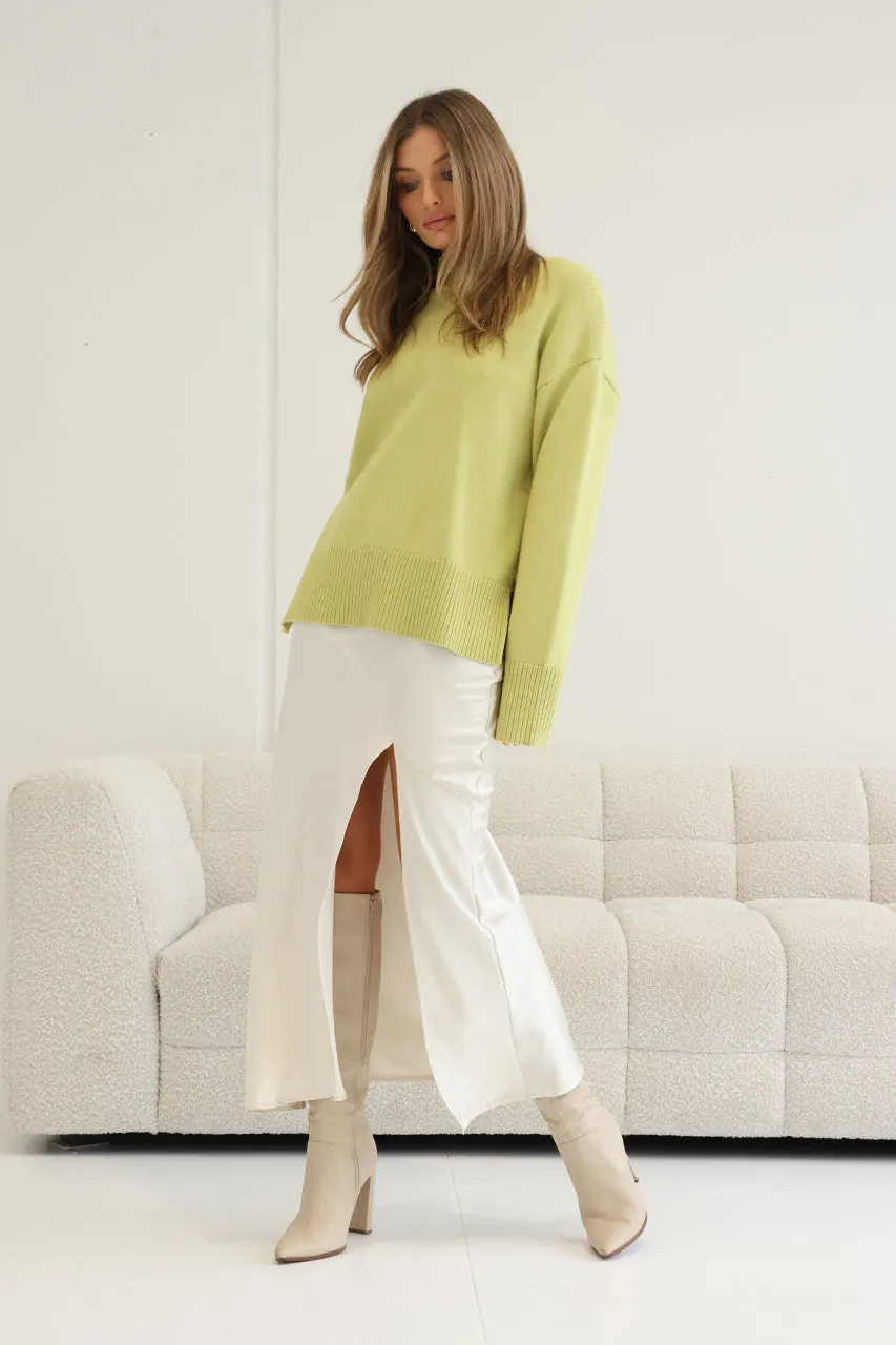 June Green Knit Jumper