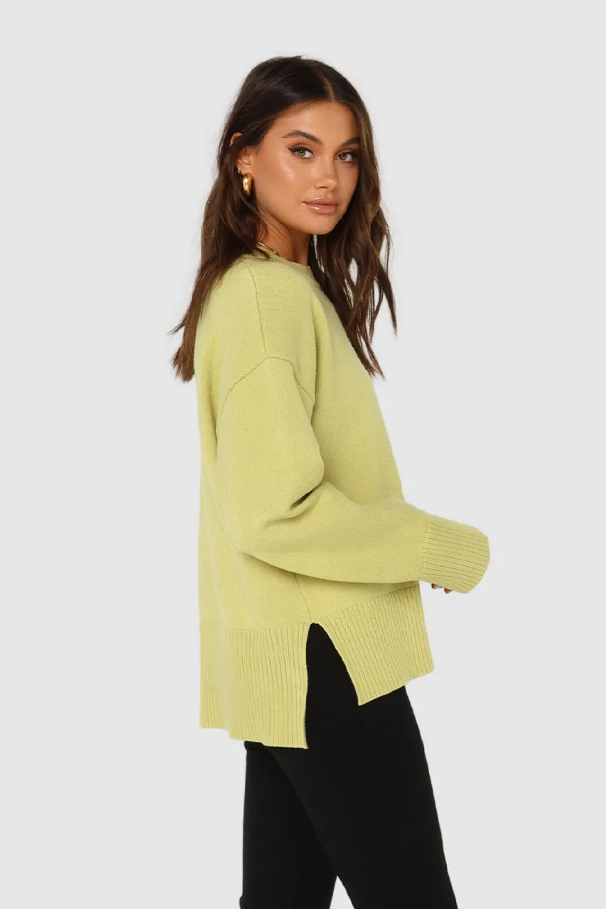 June Green Knit Jumper