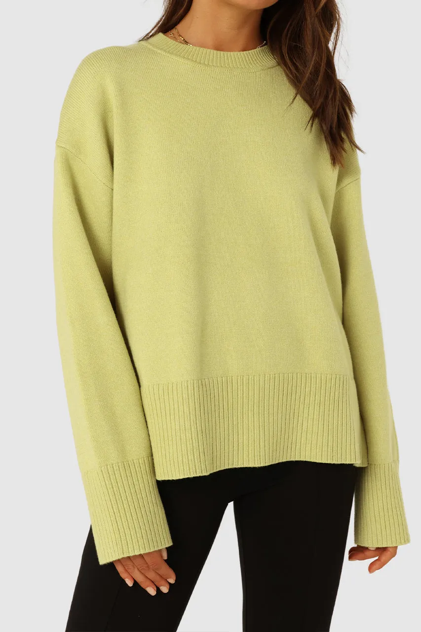 June Green Knit Jumper