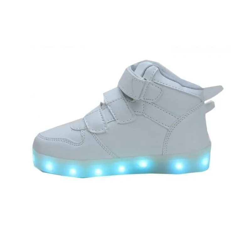 Kids White LED Thunder Shoes - Flashez - Best Price, Top Quality