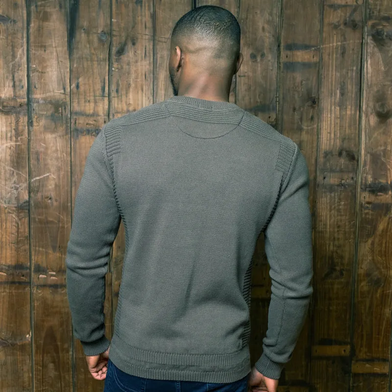 Kingsley Heath Pullover Knit - Fatigue color