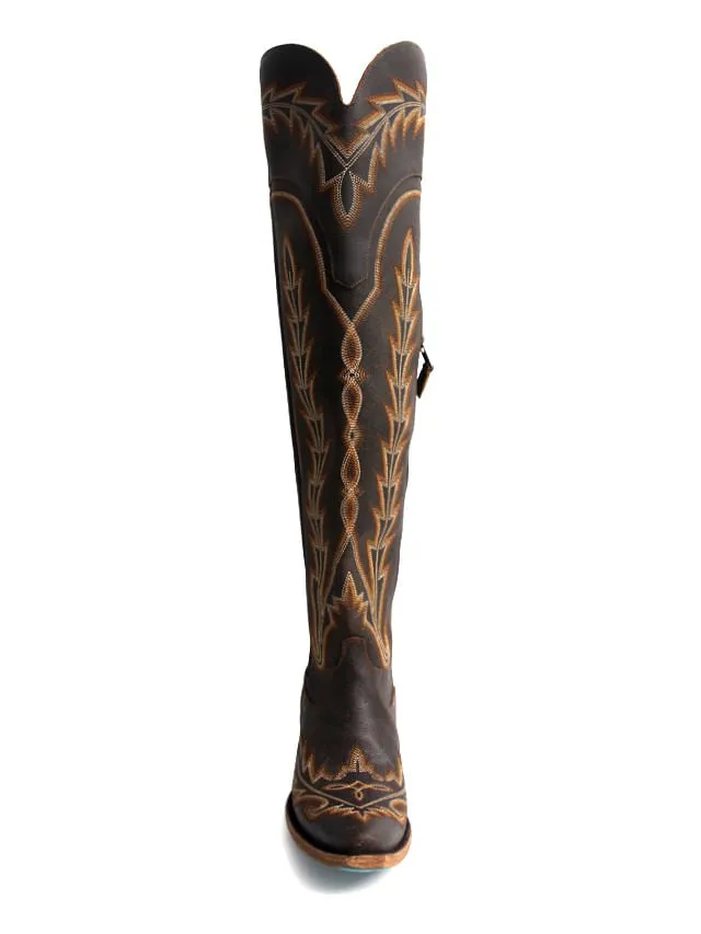 Lane Lexington OTK Brown Crackle Boots