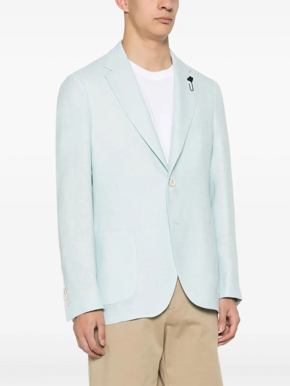 Lardini - Blue Woven Design Blazer