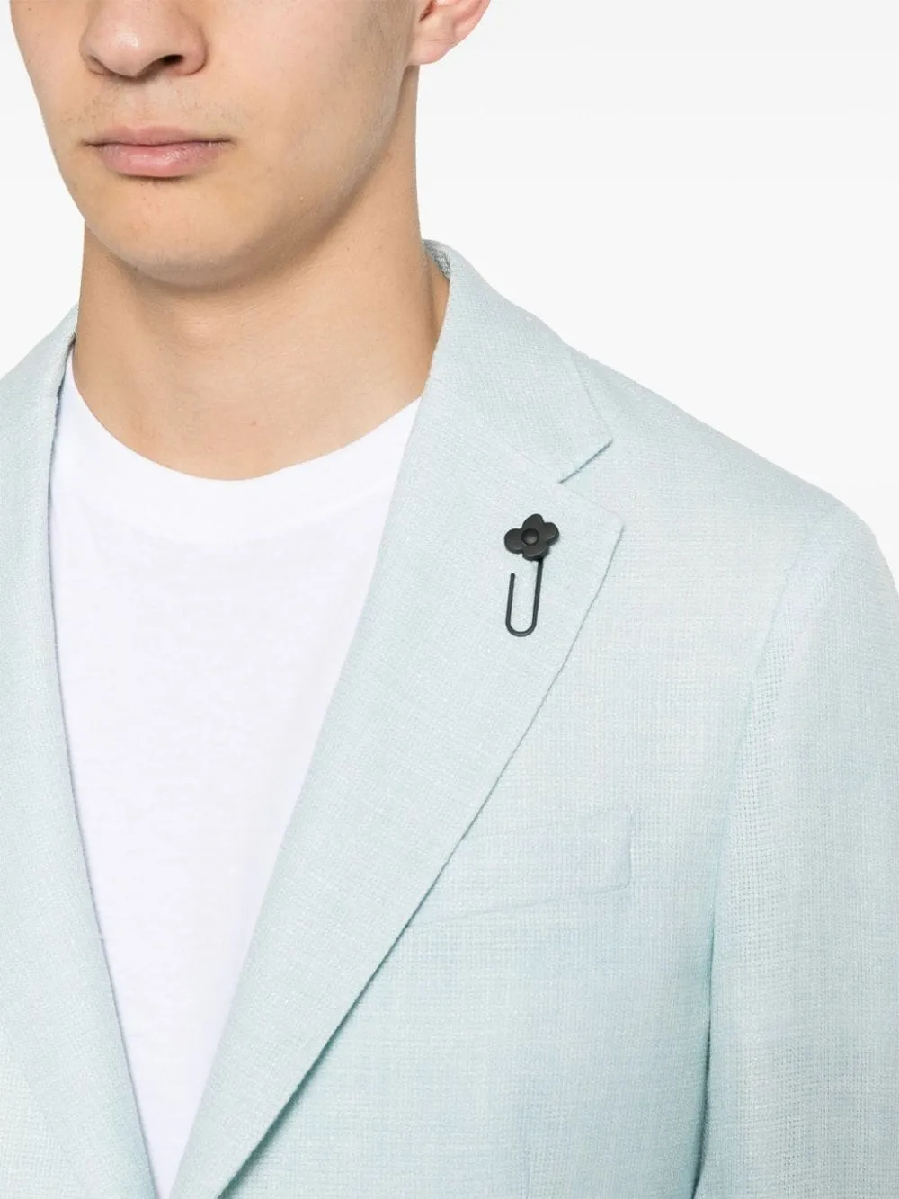 Lardini - Blue Woven Design Blazer