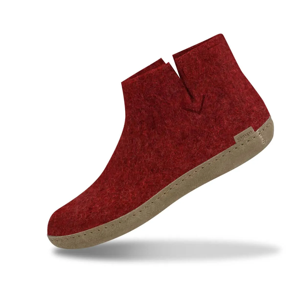 Leather sole boot - Red