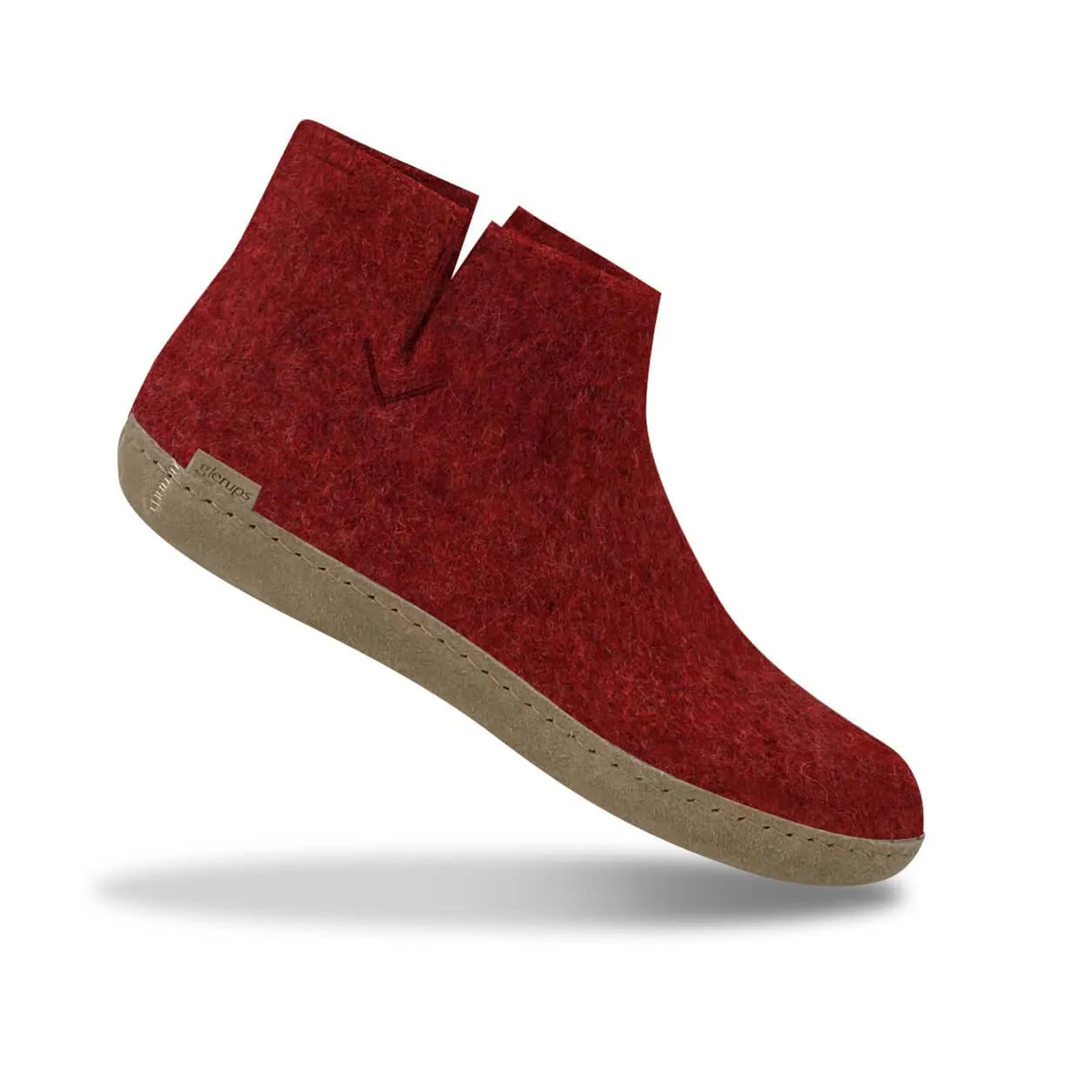 Leather sole boot - Red