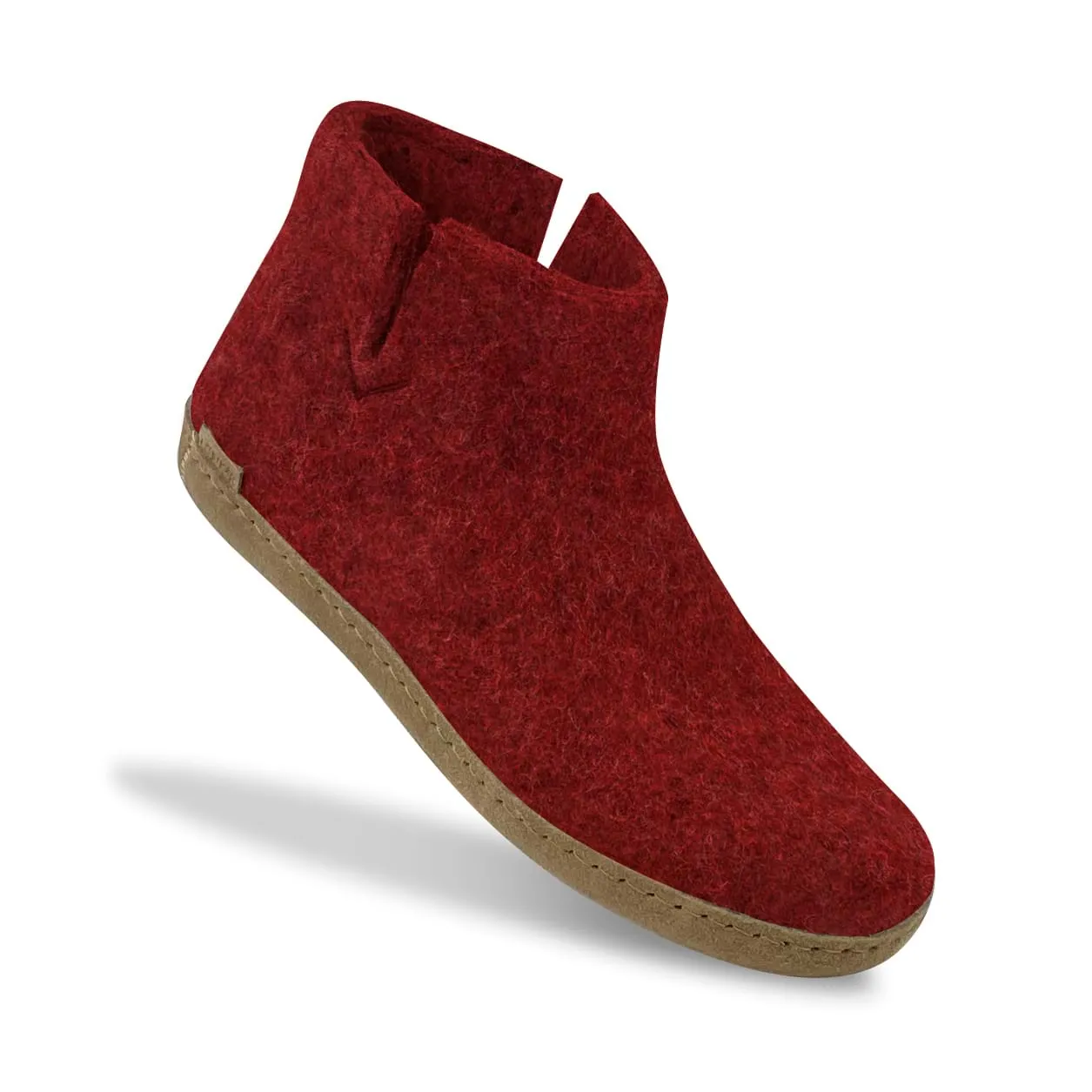 Leather sole boot - Red