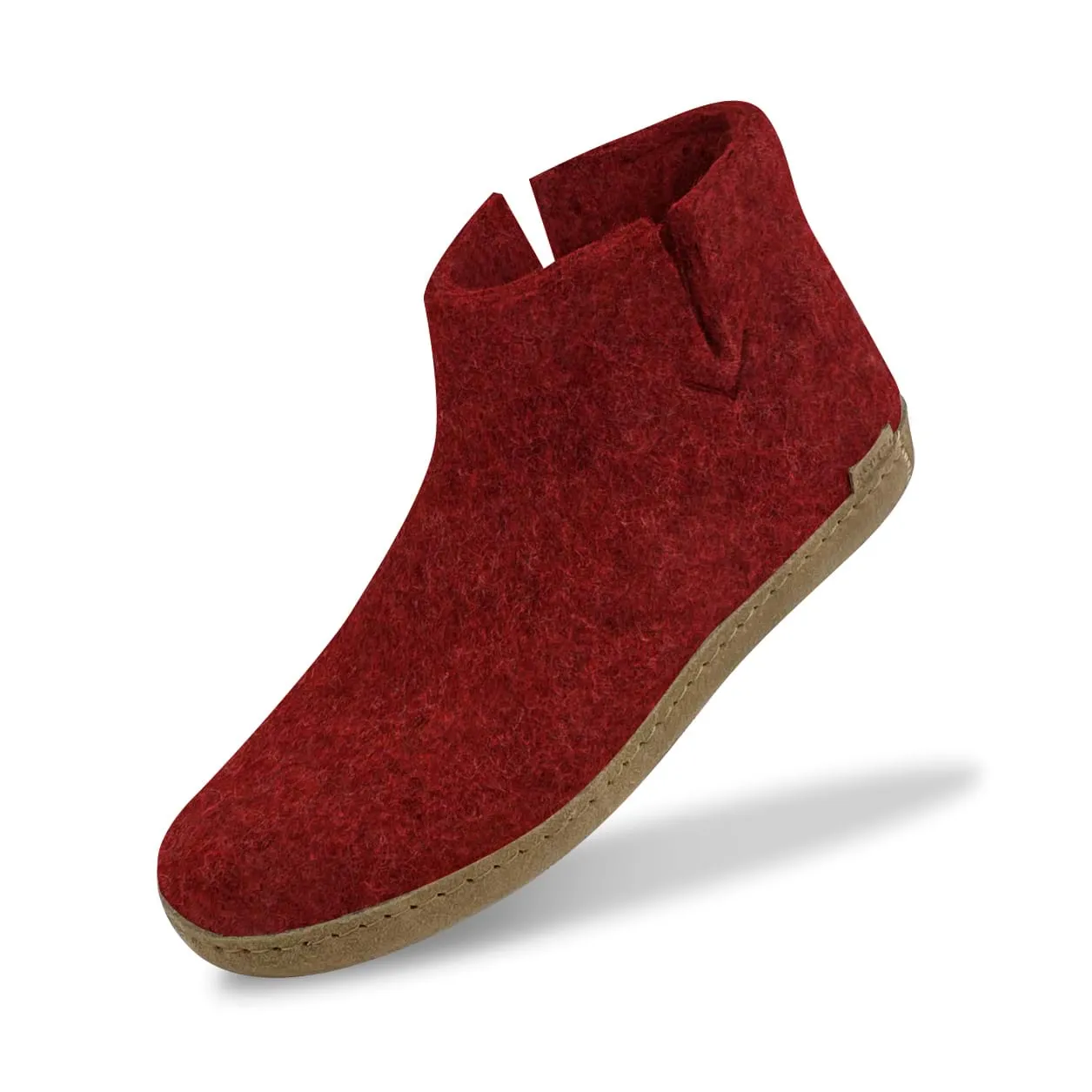 Leather sole boot - Red