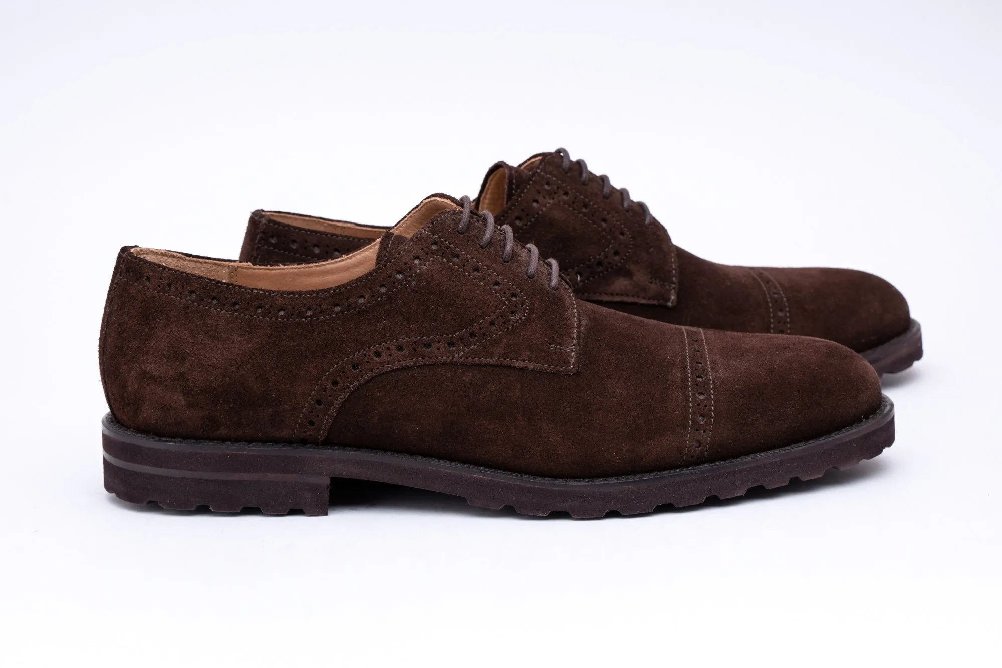 Leather Toe Cap Brogue Derby Shoe - Shop Now