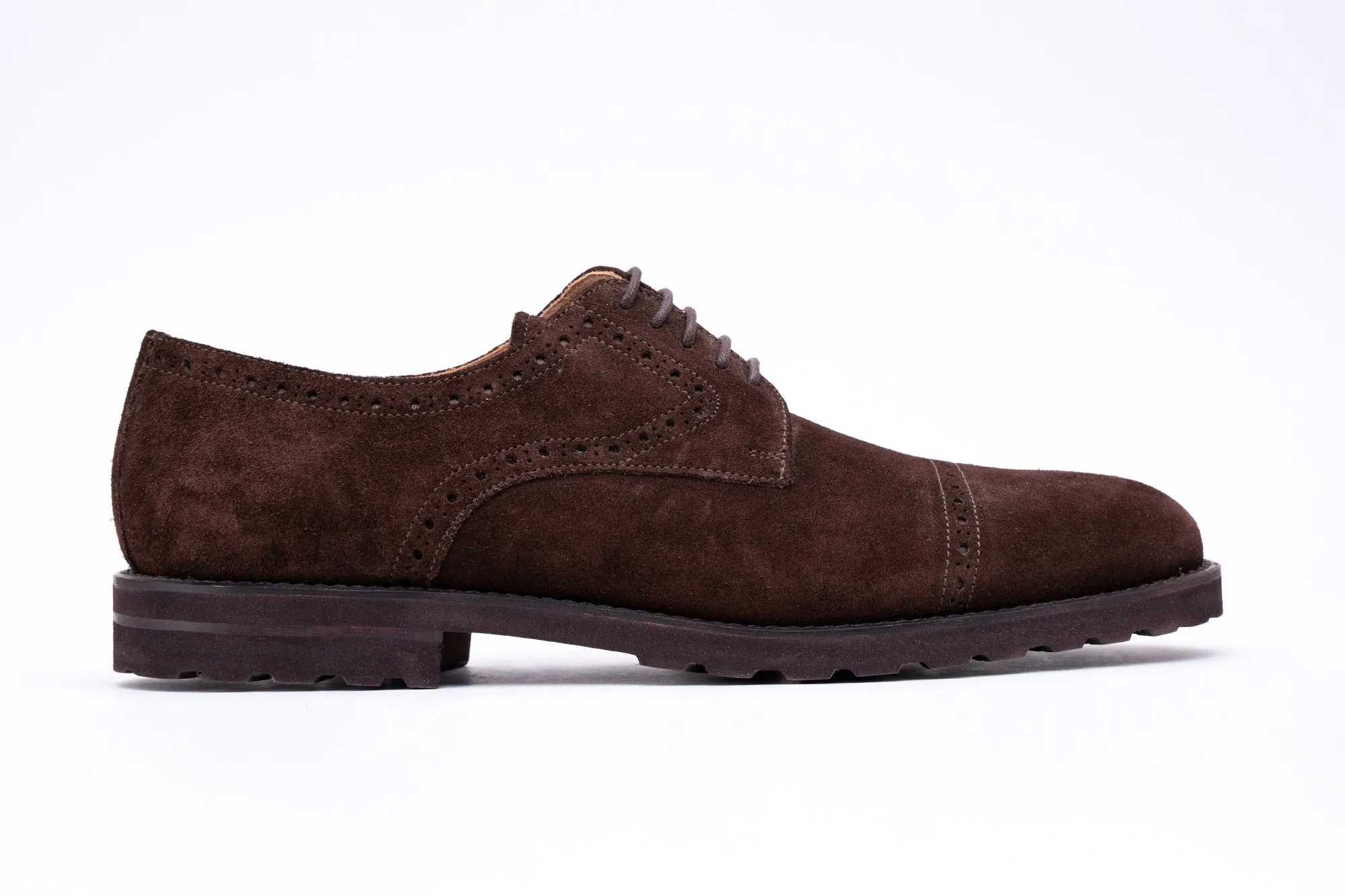 Leather Toe Cap Brogue Derby Shoe - Shop Now