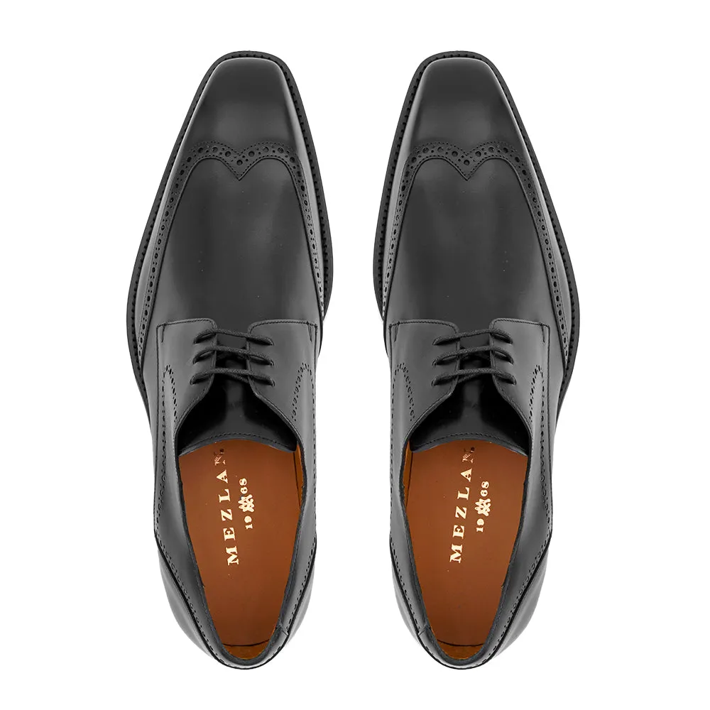 Leather Wingtip Rubber Sole Derby