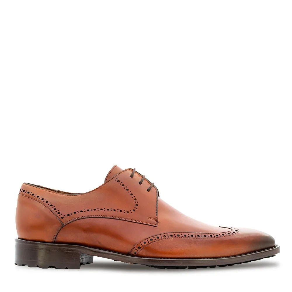 Leather Wingtip Rubber Sole Derby