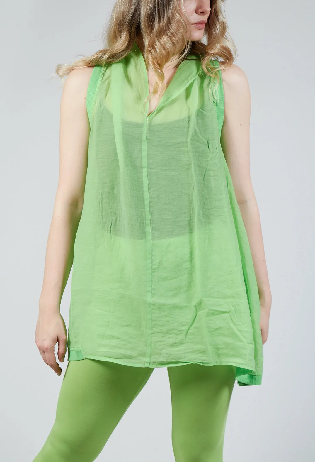 Lime Green Lightweight Sleeveless Top