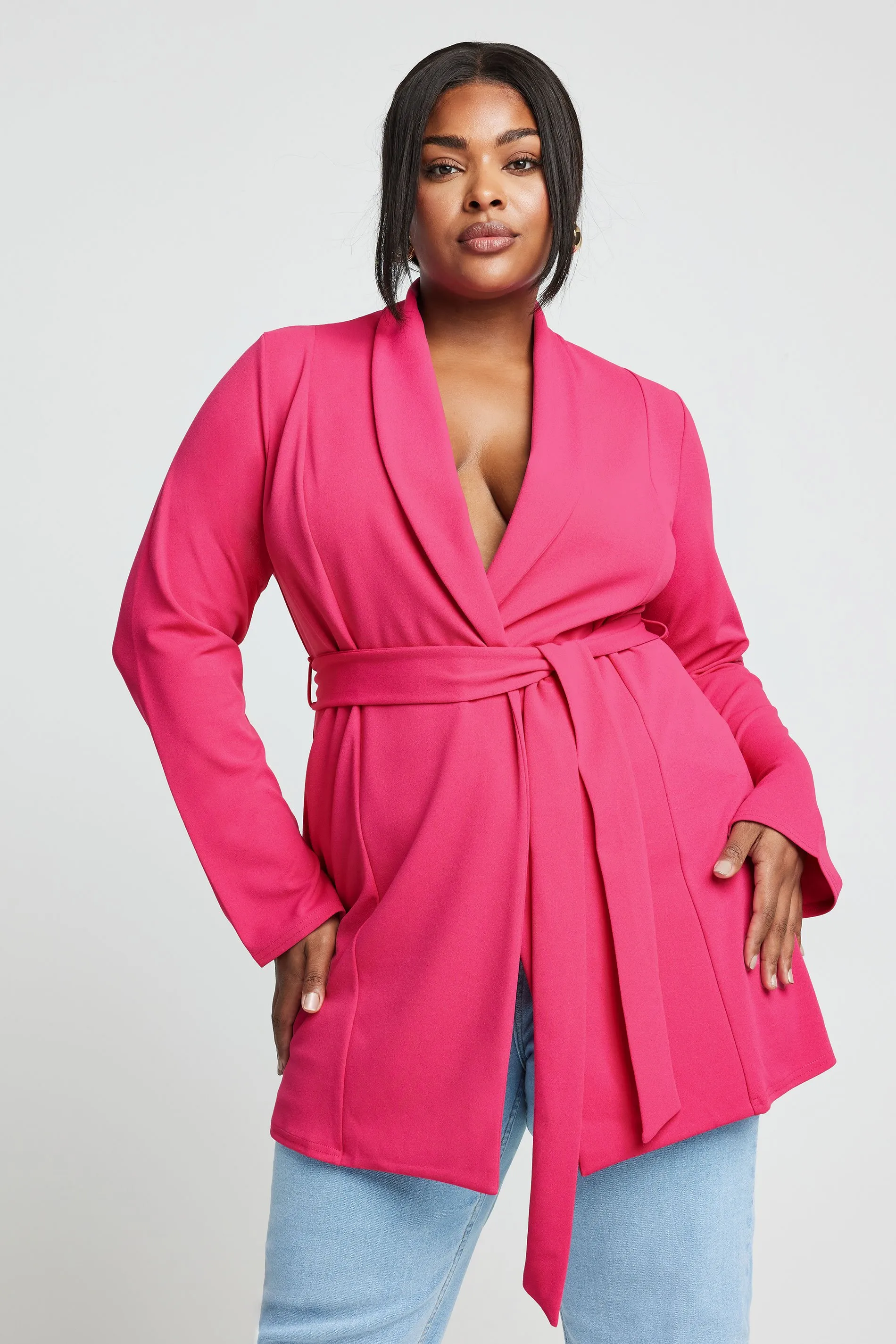 Limited Collection Plus Size Hot Pink Blazer