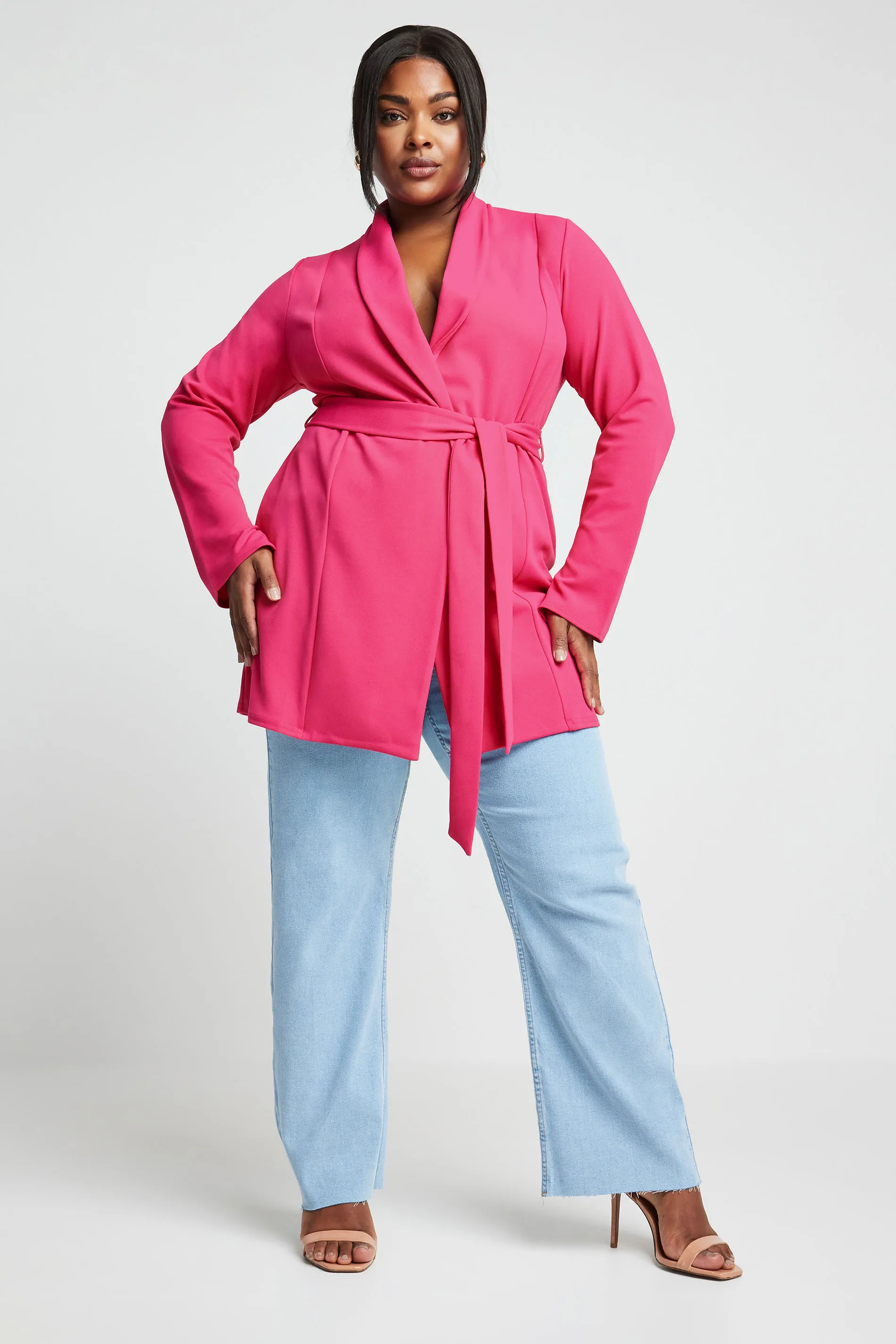 Limited Collection Plus Size Hot Pink Blazer