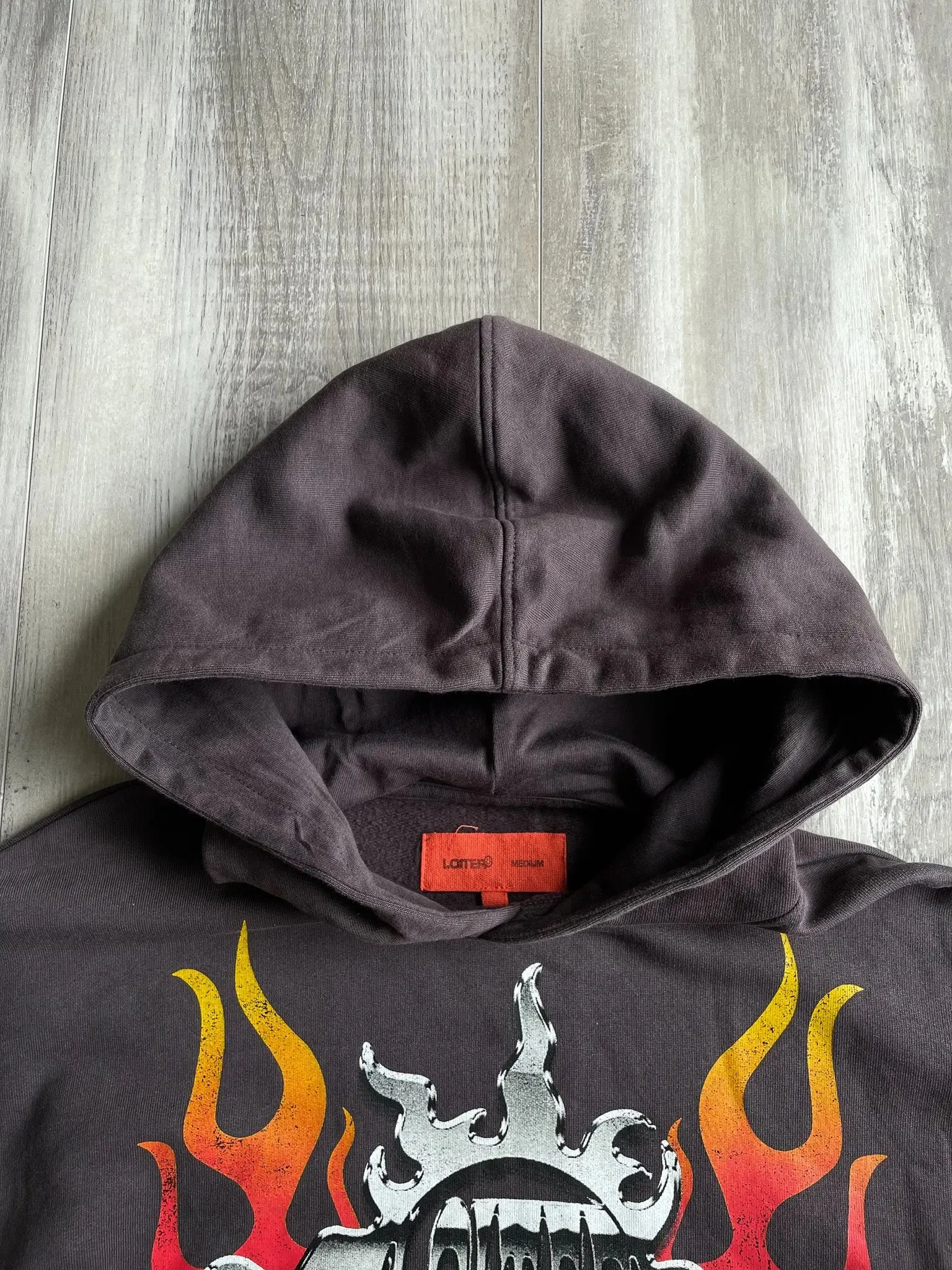 Loiter Biker Hoodie Brown - M