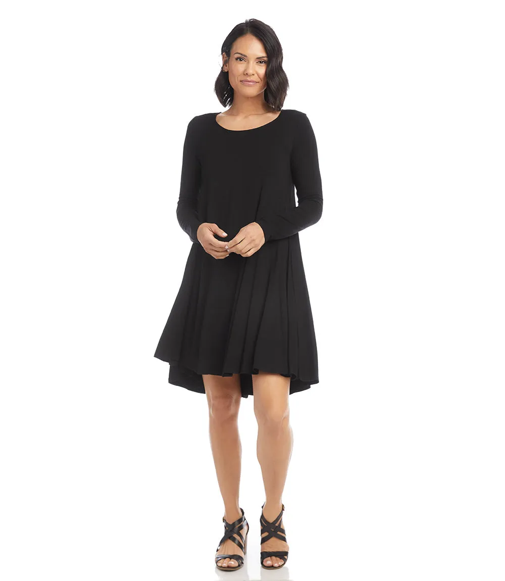 Long Sleeve Trapeze Dress