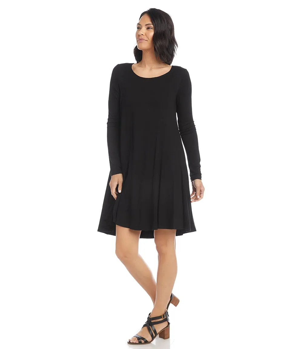 Long Sleeve Trapeze Dress