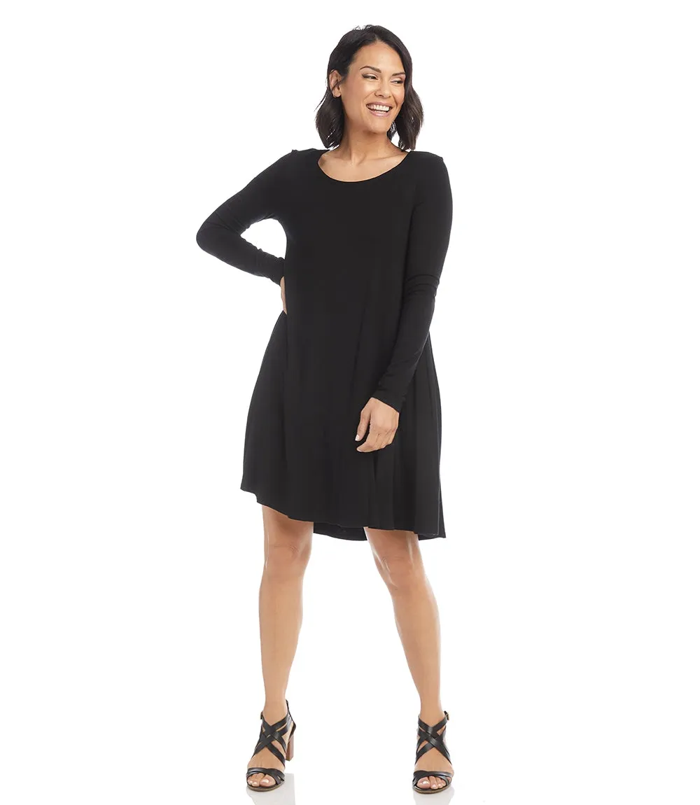 Long Sleeve Trapeze Dress