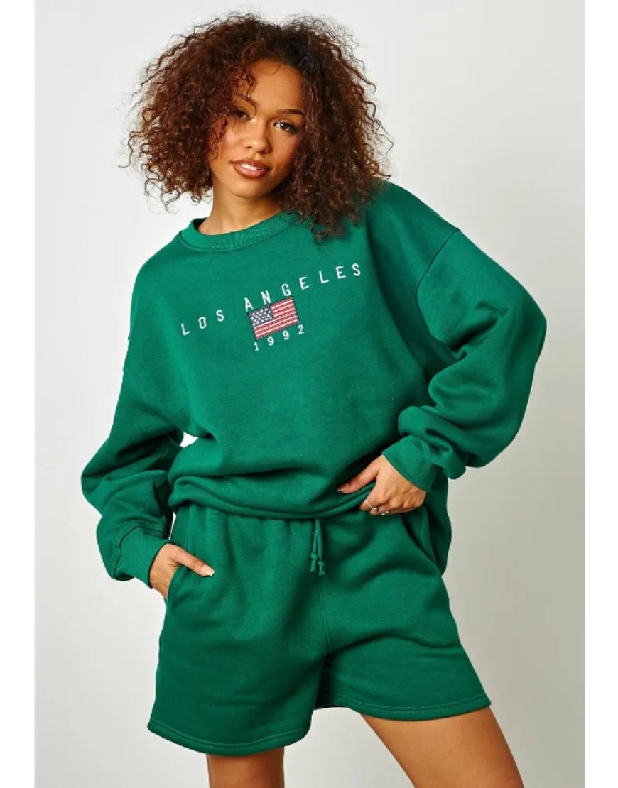 Los Angeles Logo Sweatshirt Fleece - Oversized